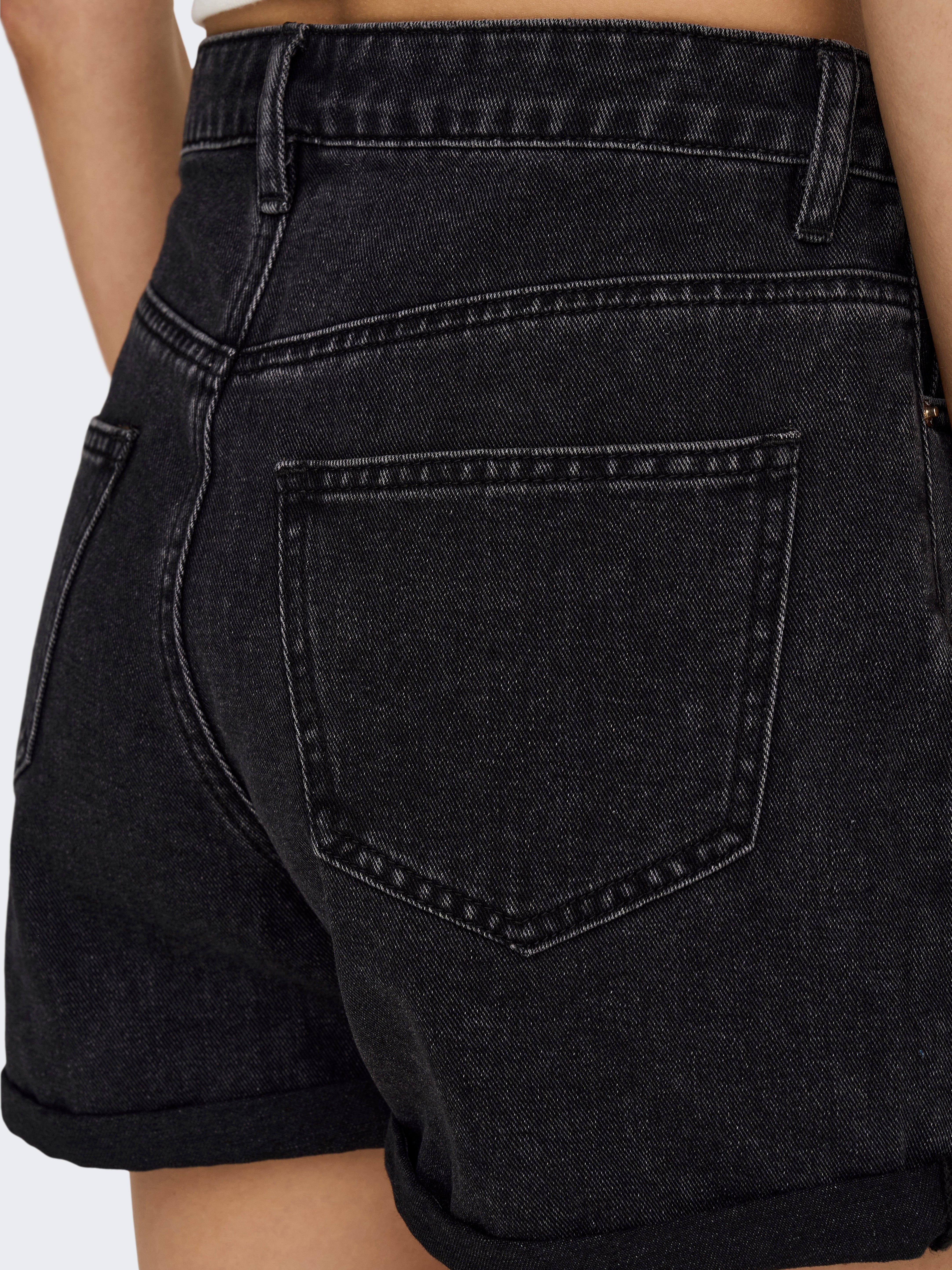 ONLPHINE Regular waist Regular Fit Shorts Black Denim