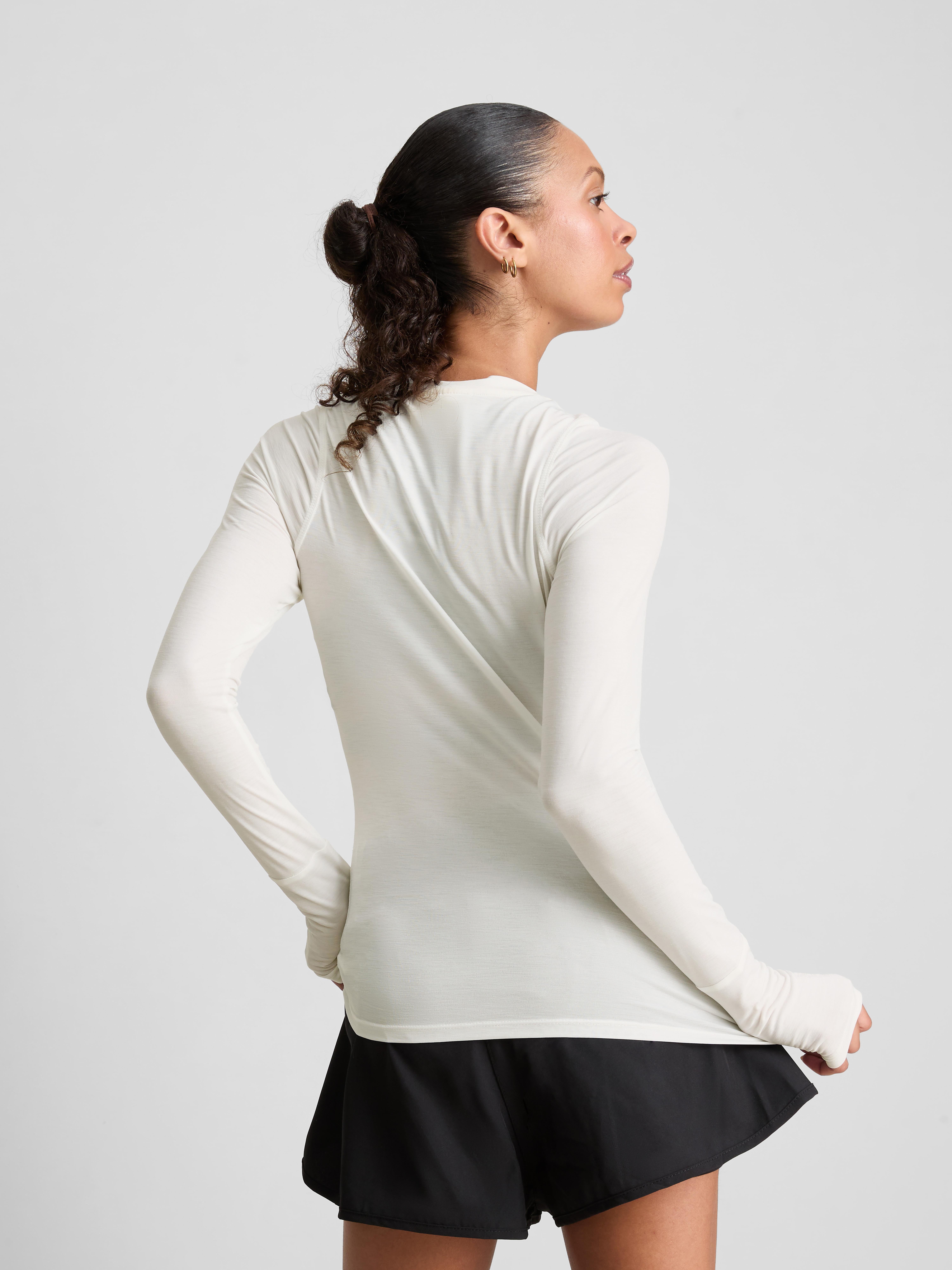 Primark Form | Raglan Long-Sleeve Base-Layer Top - Ivory