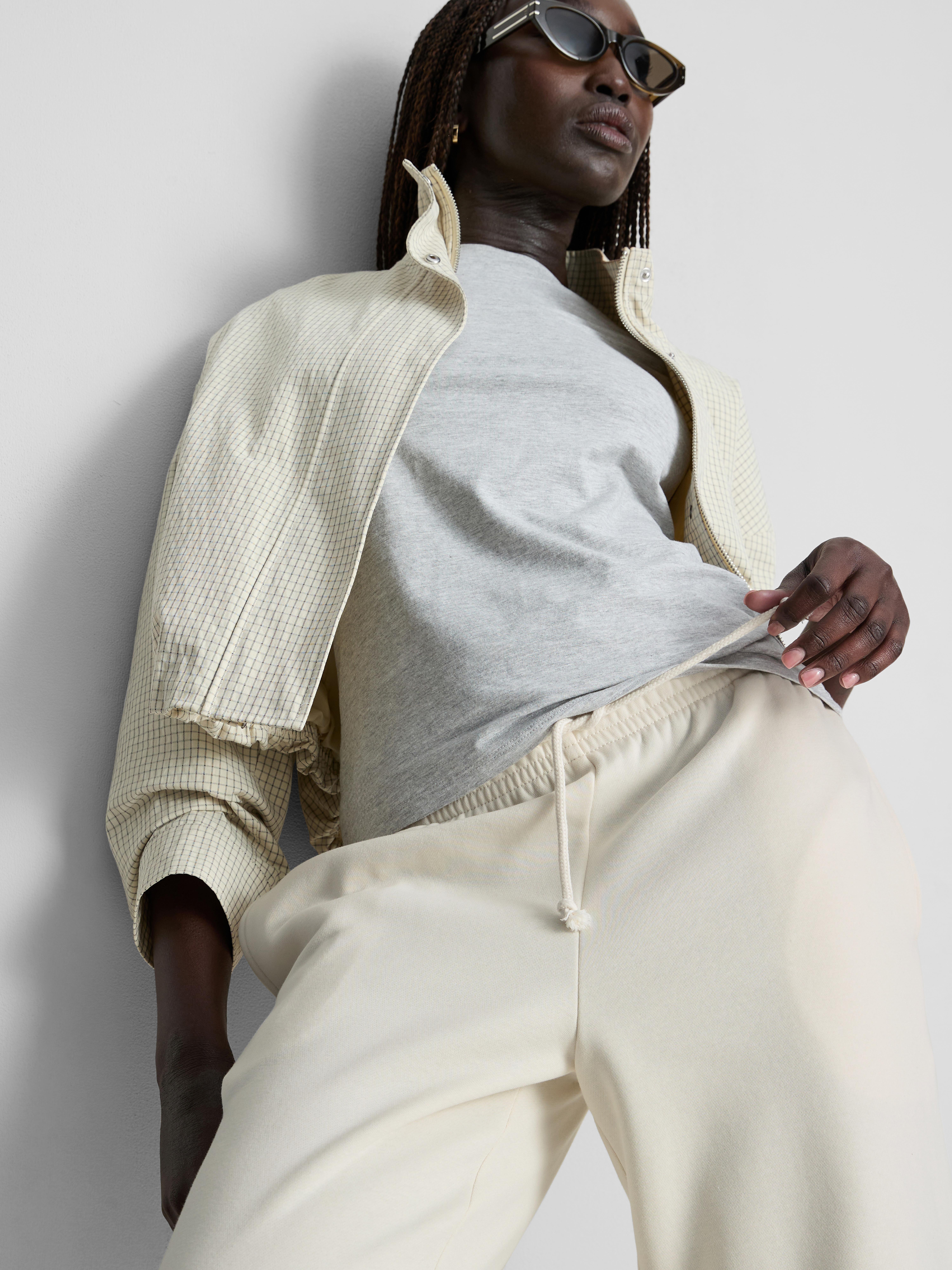 Cotton-Blend Straight-Leg Joggers - Ivory