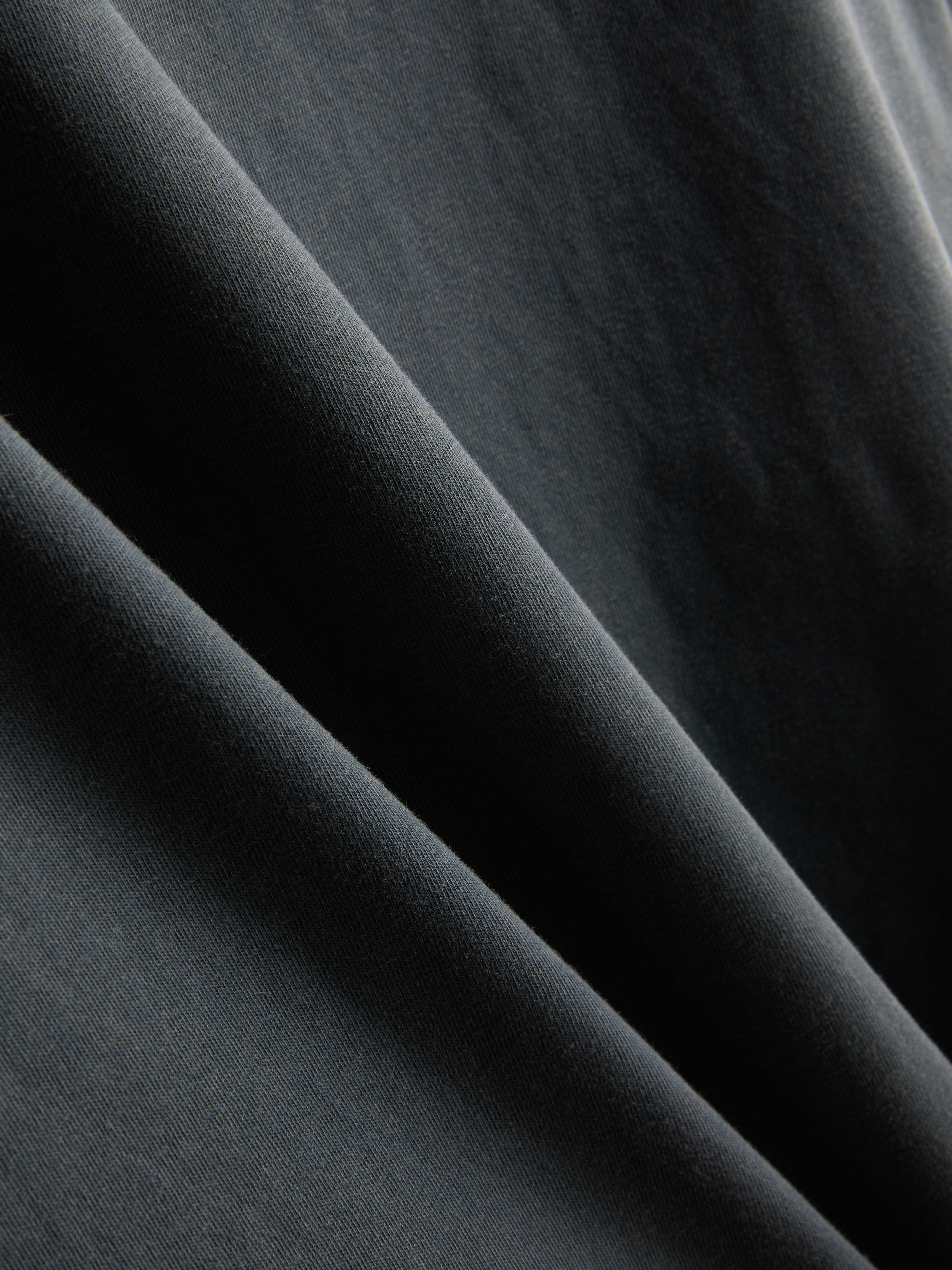 Pure Cotton Boxy T-Shirt - Dark Blue