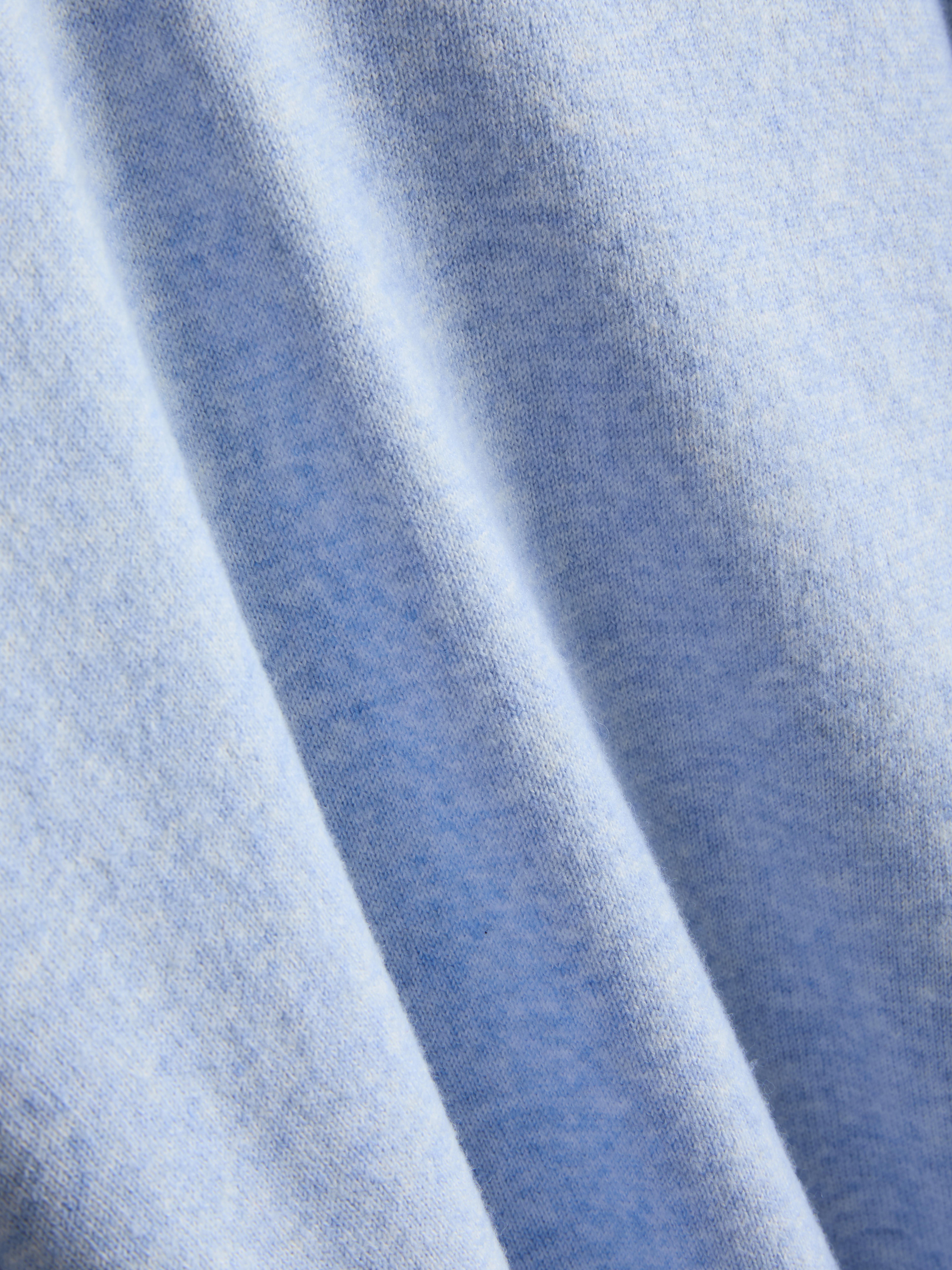 Soft Knitted Crew Neck Sweater - Blue