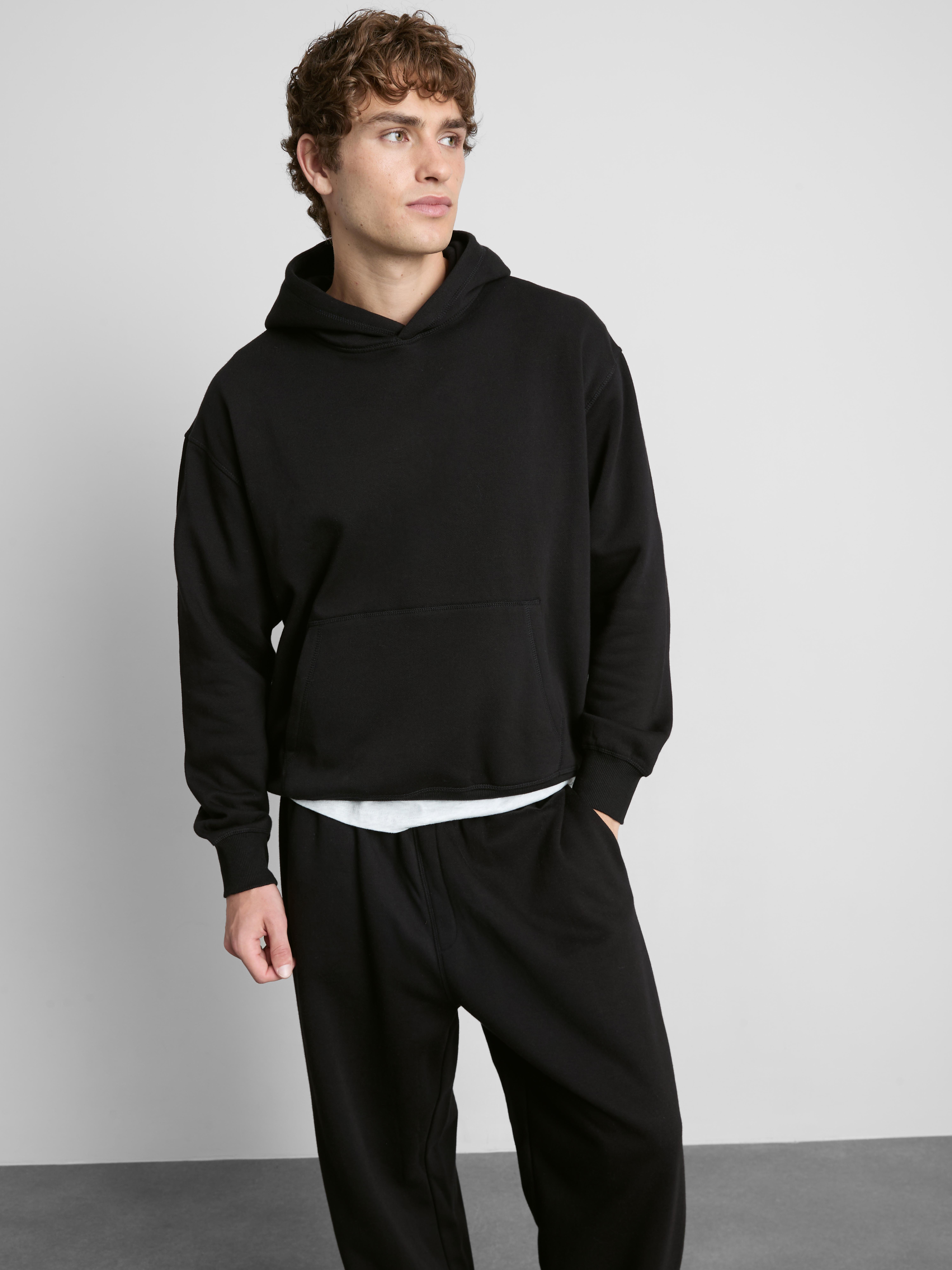 Oversized Pullover Hoodie - Black