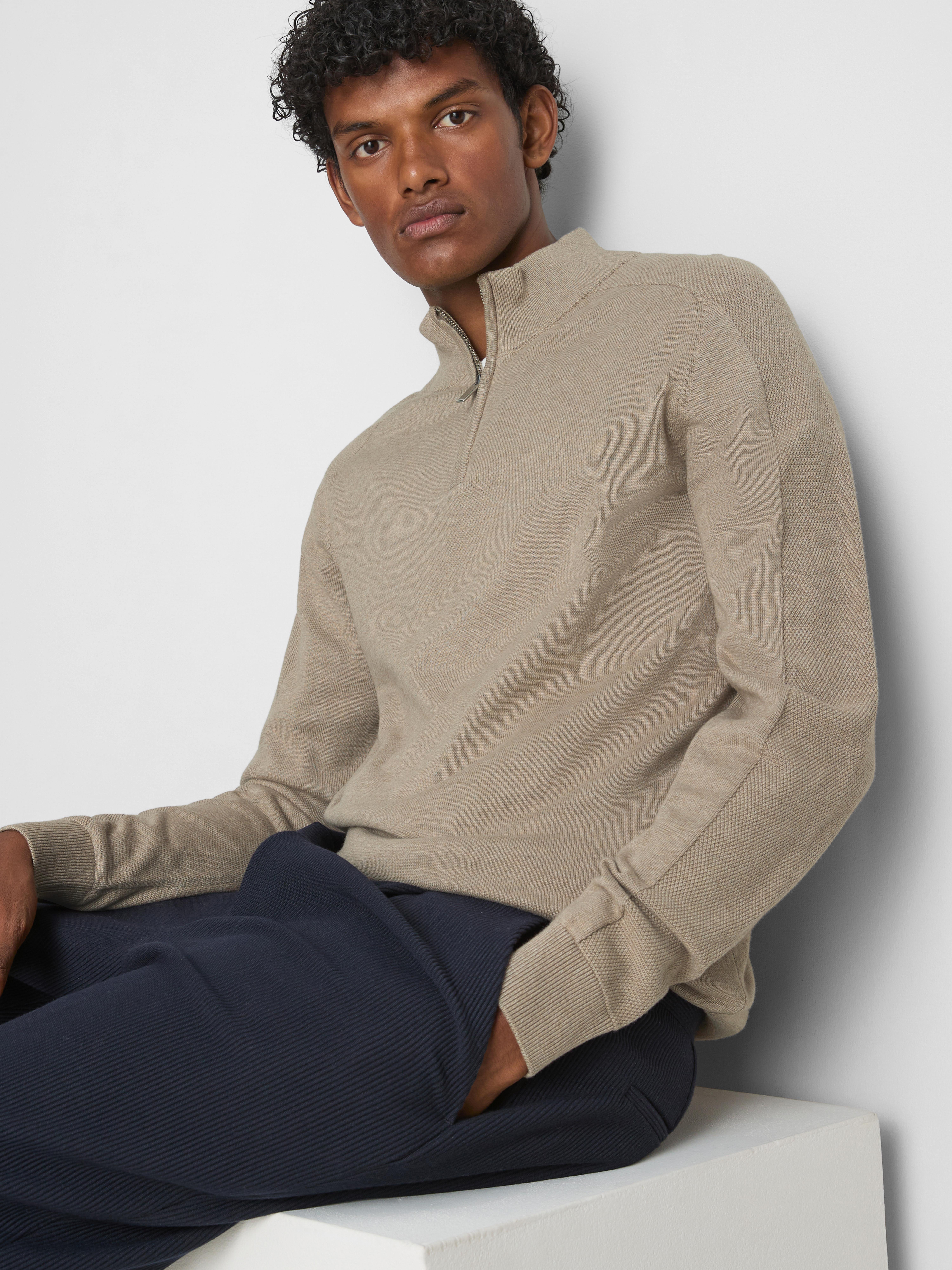 The Edit iQuarter-Zip Sweater - Ivory
