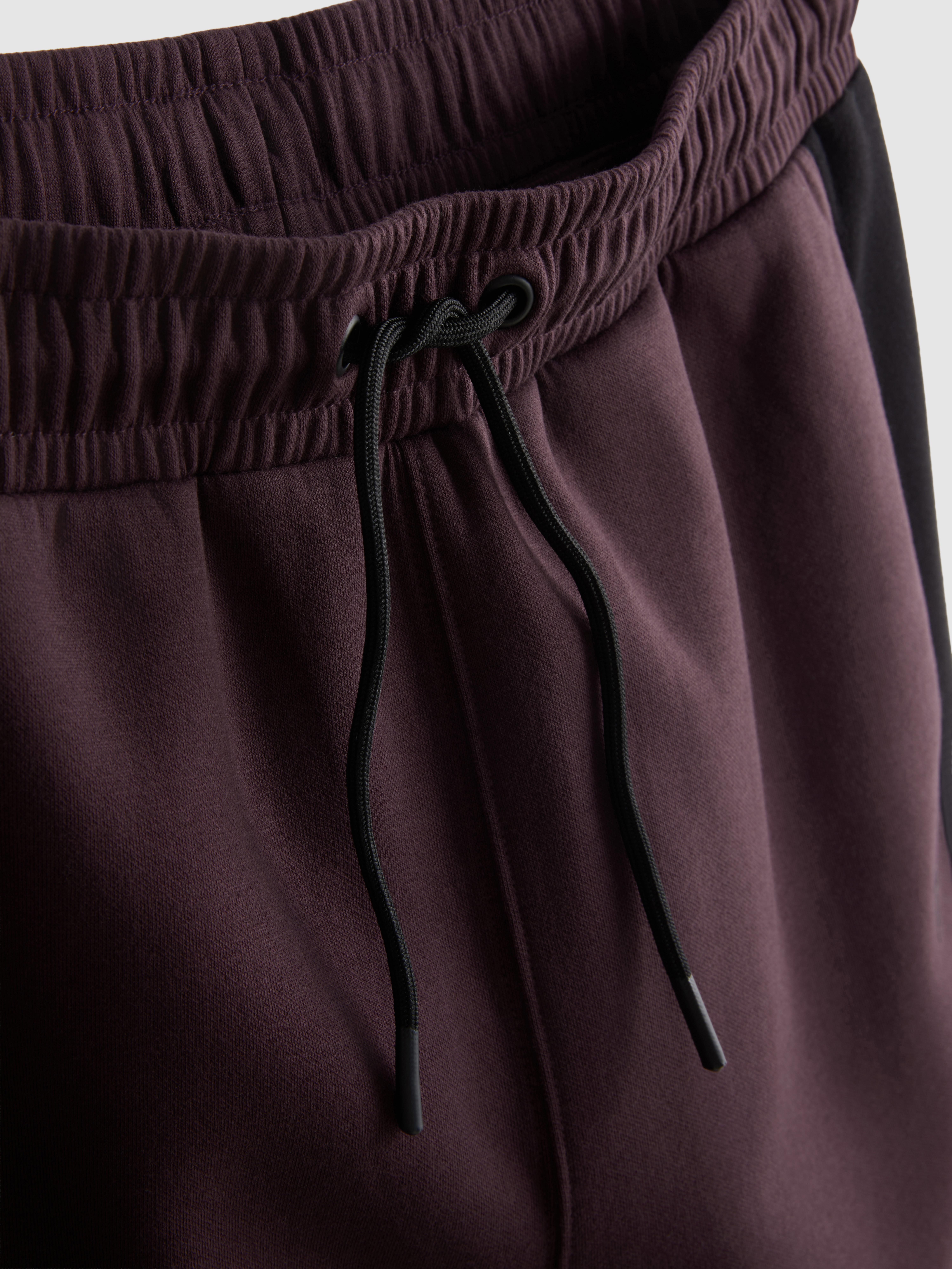 Side Panel Performance Joggers - Burgundy