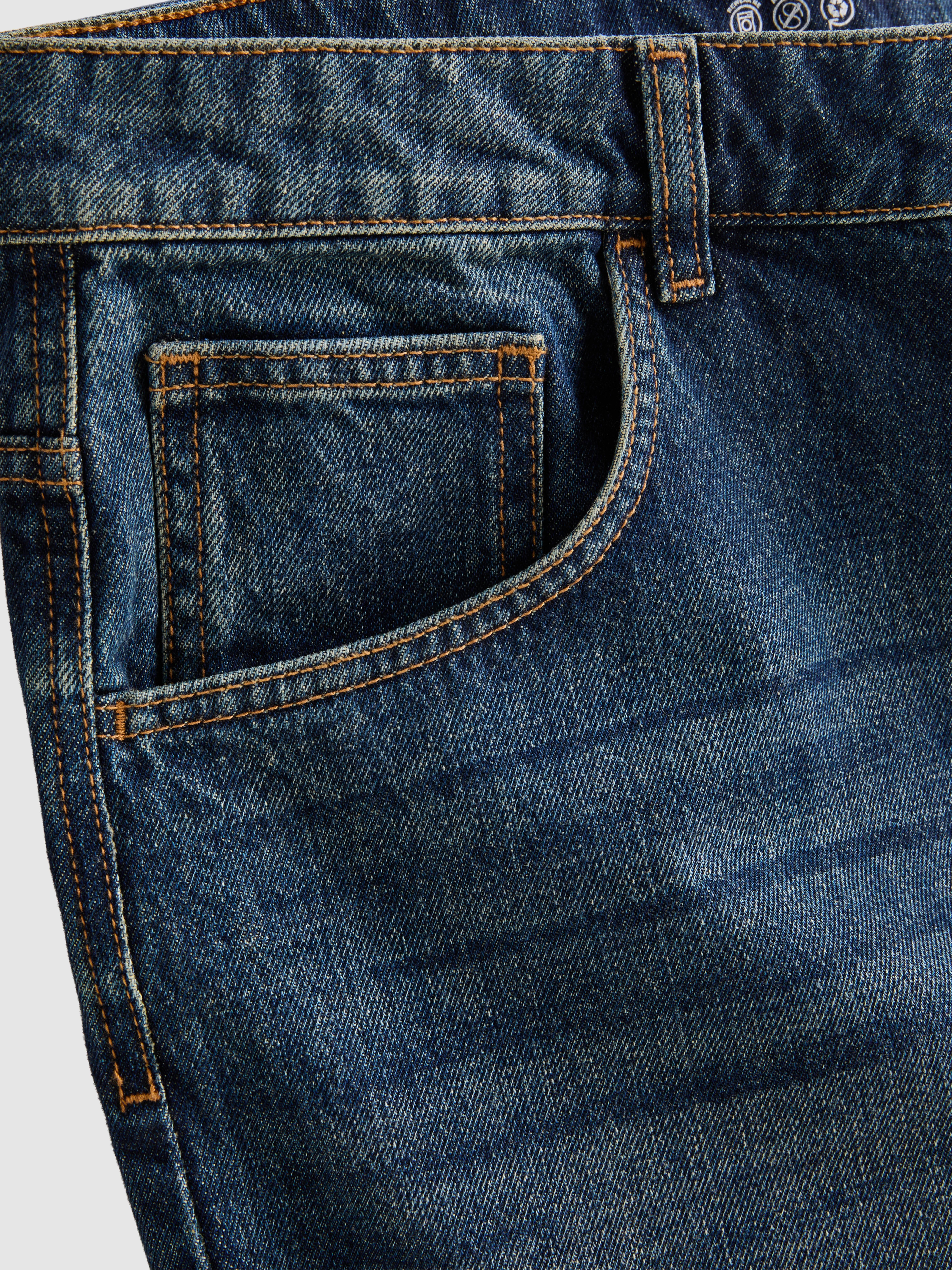 Mid-Rise Baggy Jeans - Mid Blue