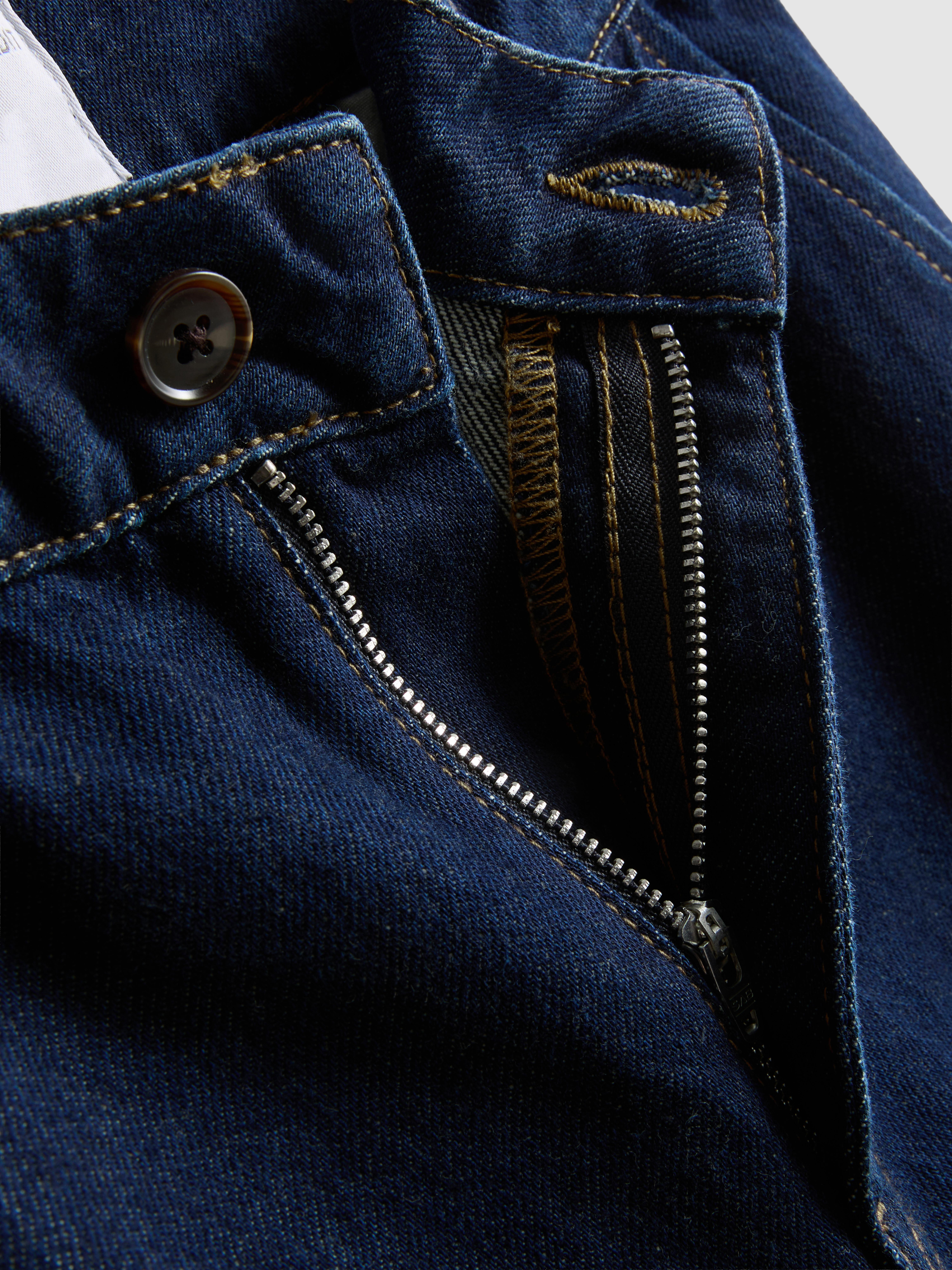 The Edit Cotton Denim Barrel-Leg Jeans - Indigo