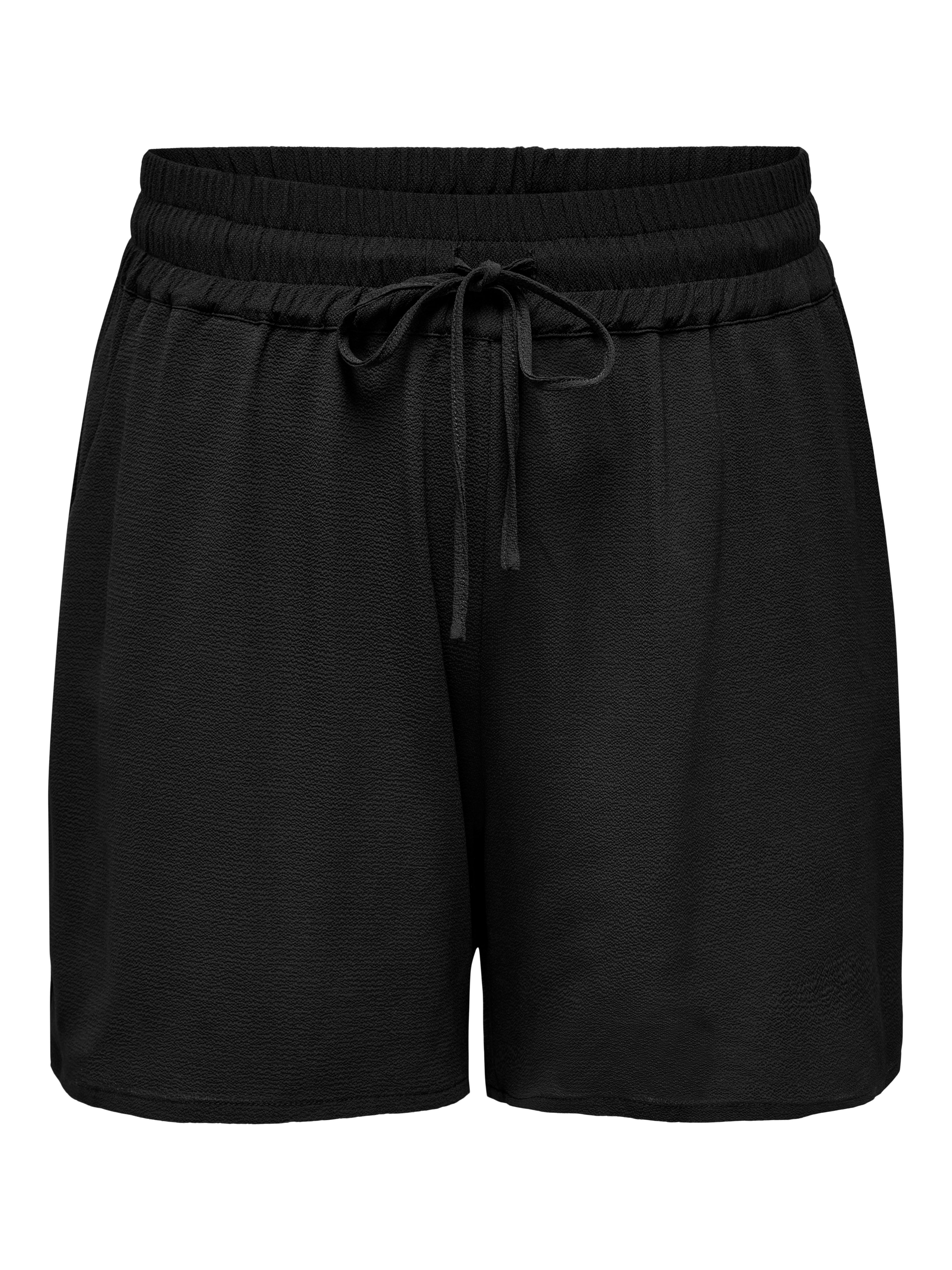 CARLUX Mid waist Regular Fit Shorts Black