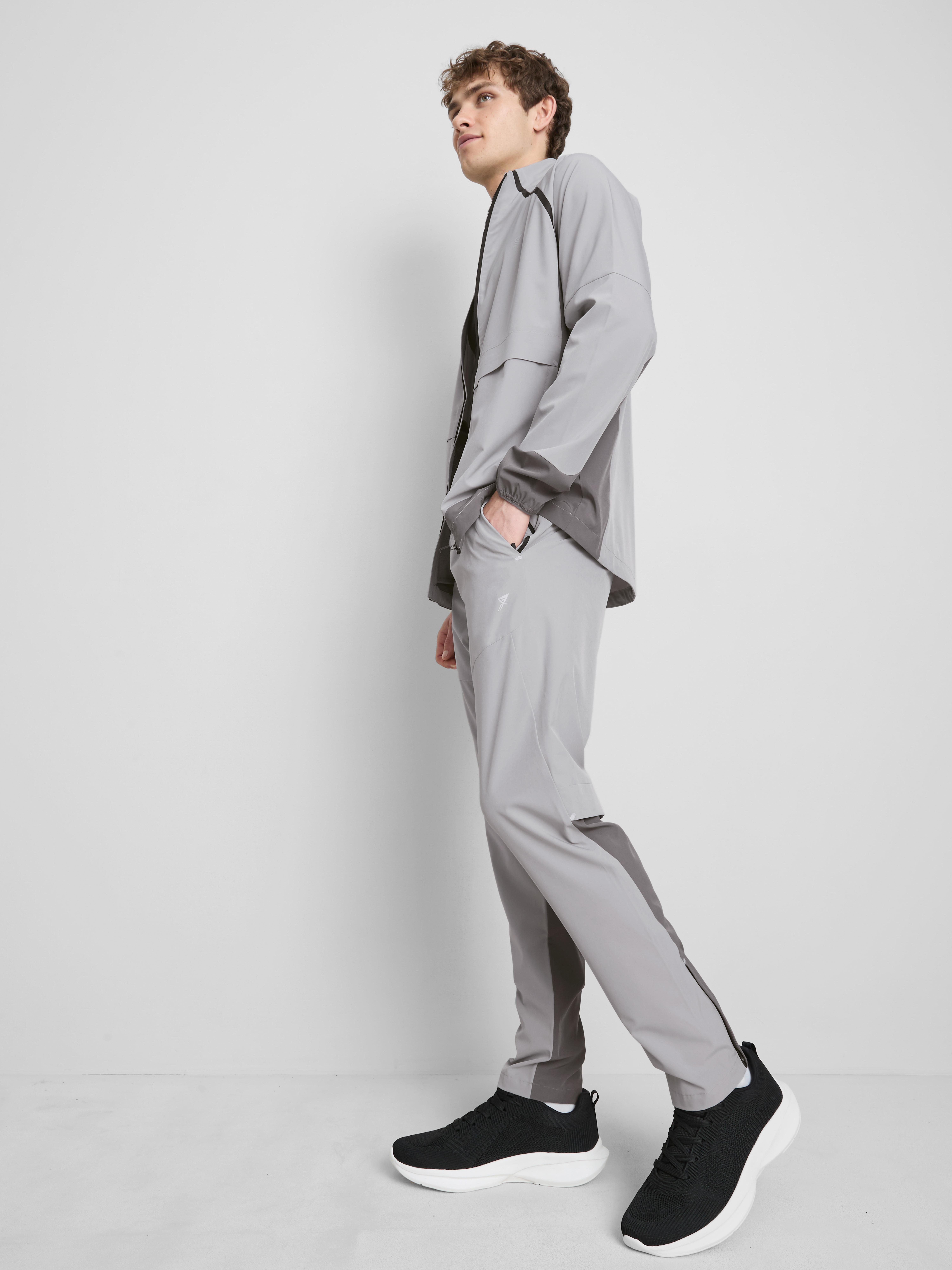 Elastic Gym Pants - Light Gray