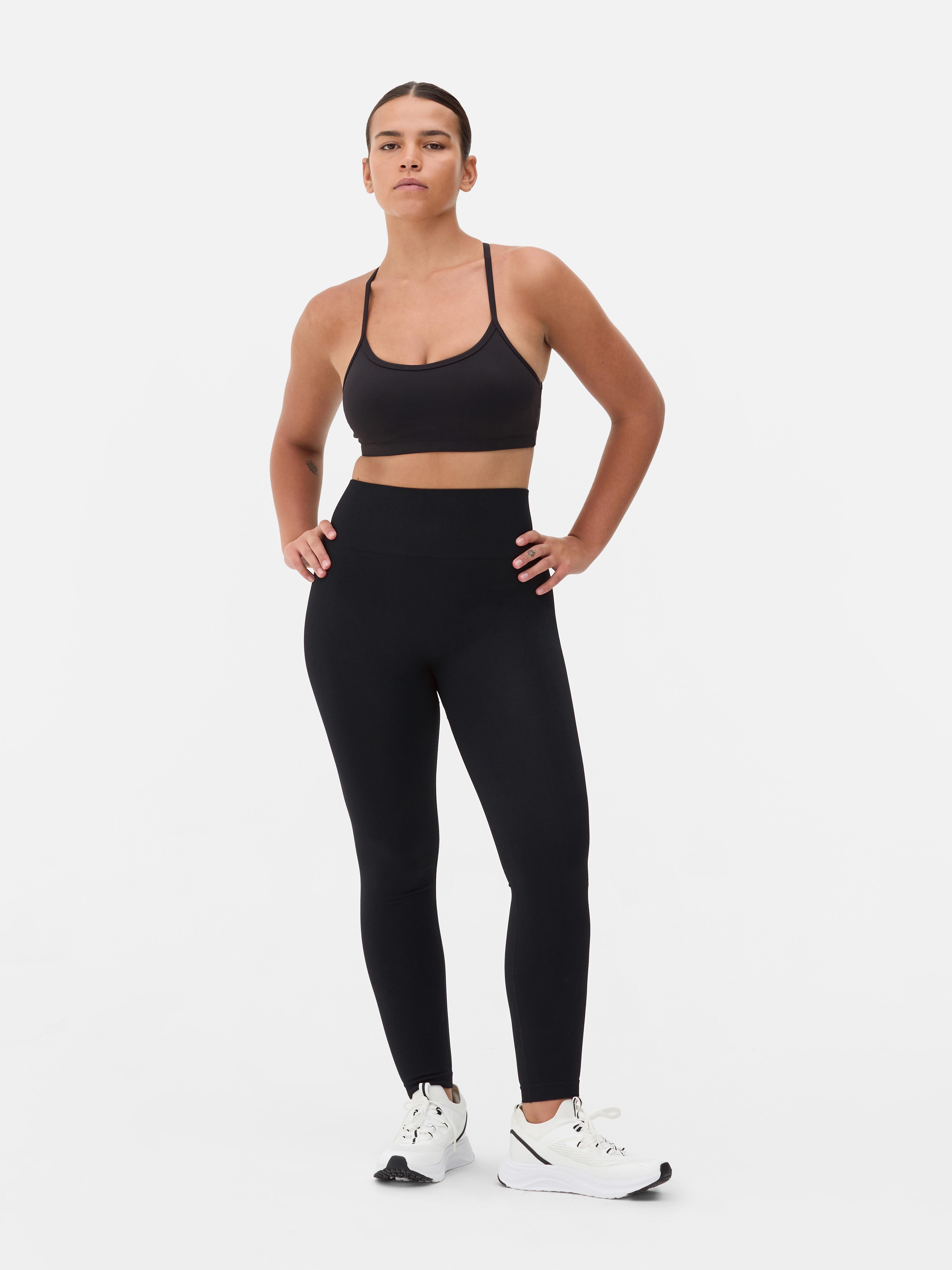 High Waisted Seamless Leggings - Black