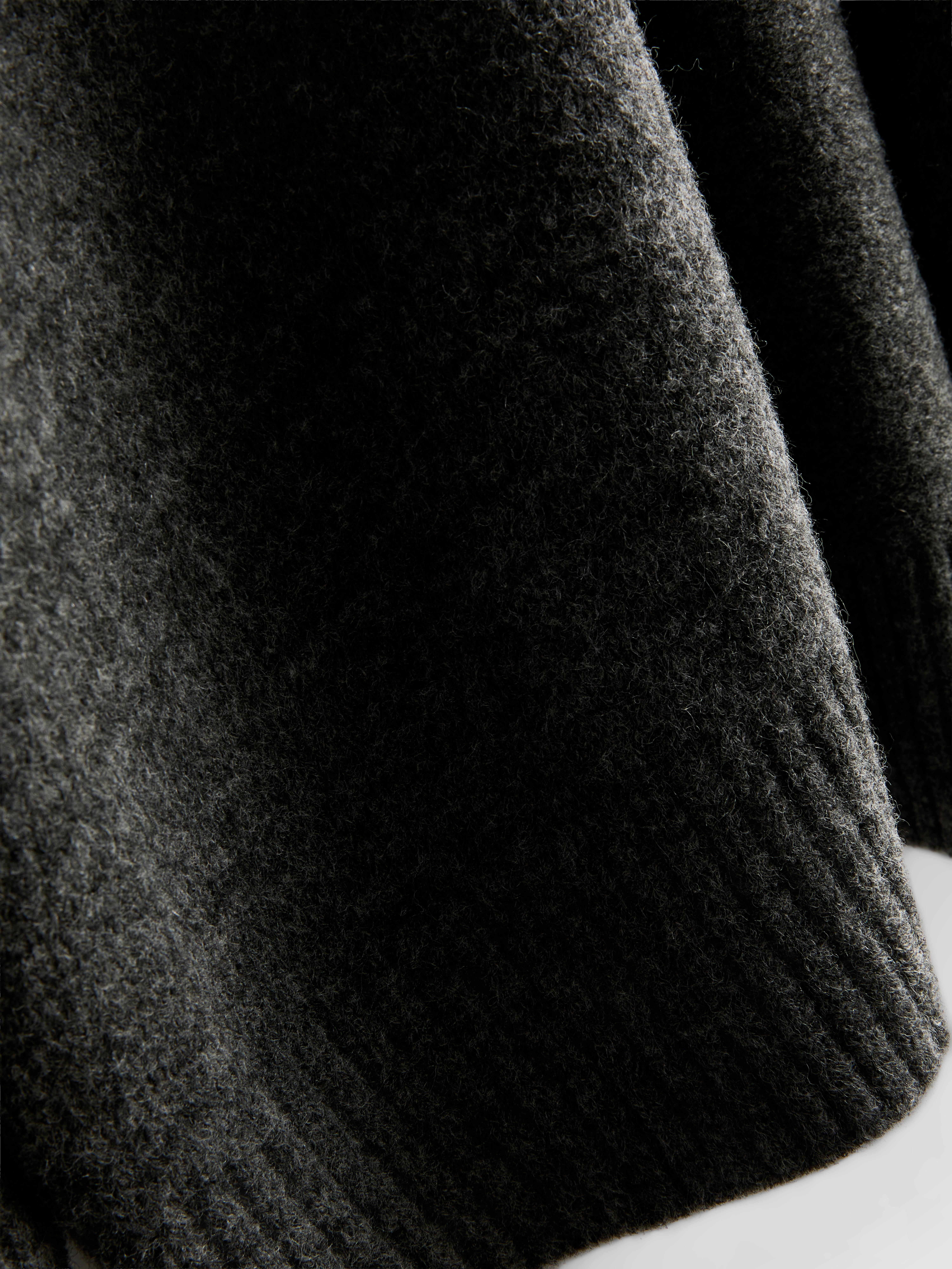 Classic Relaxed Knitted Cardigan - Charcoal Heather