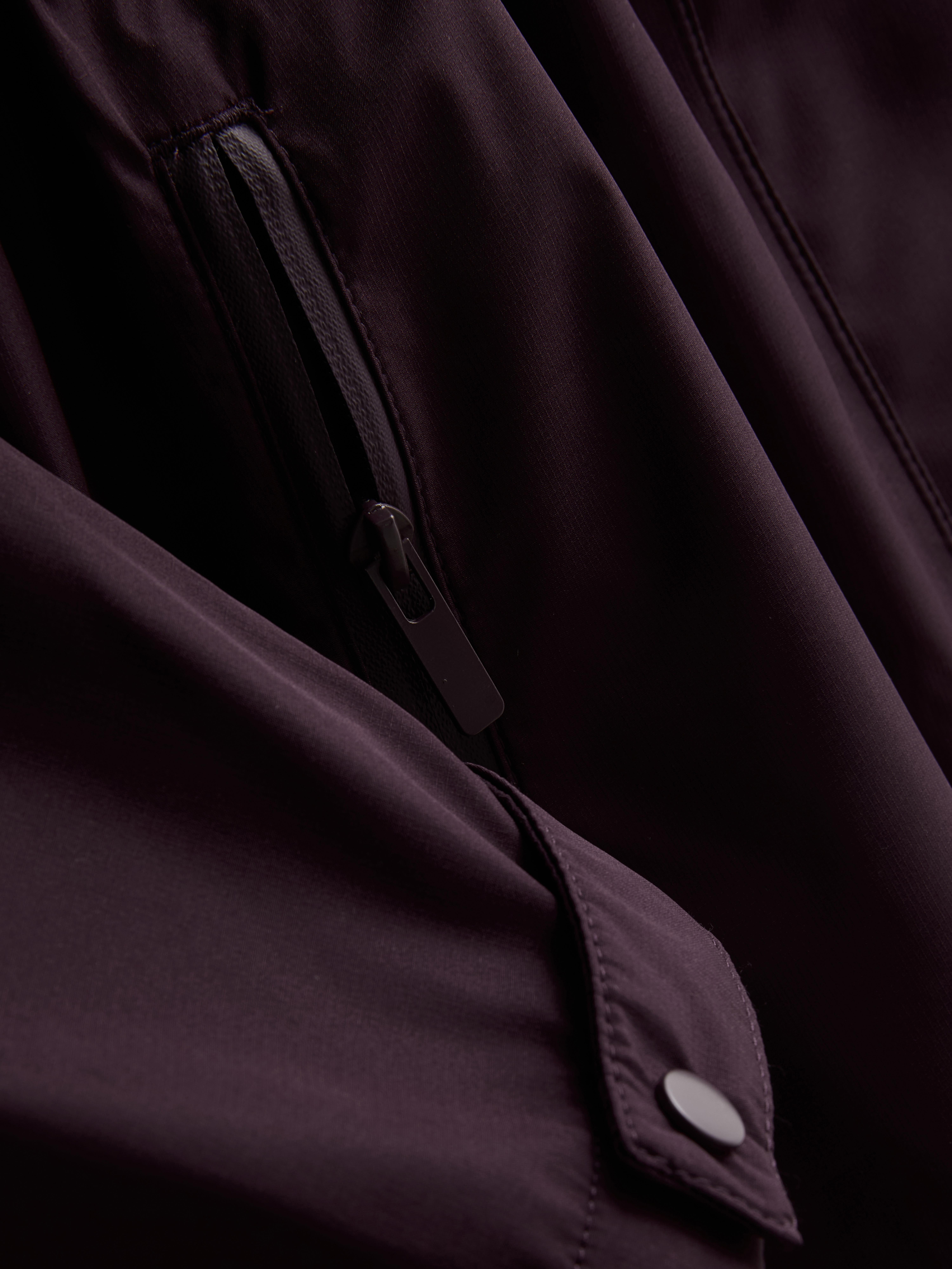 Cinch Detail Longline Raincoat - Fig