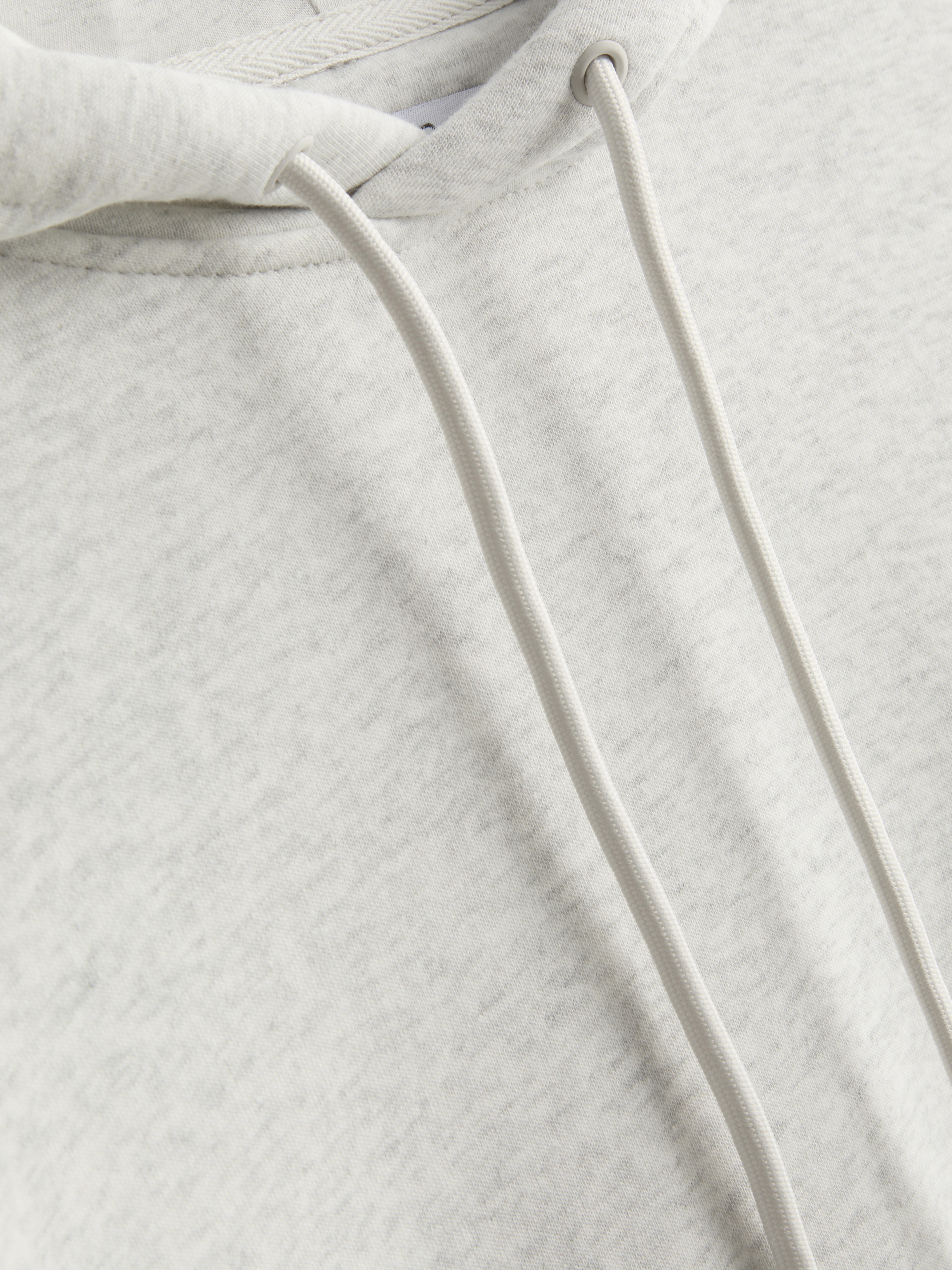 Cotton-Blend Pullover Hoodie - Gray Heather
