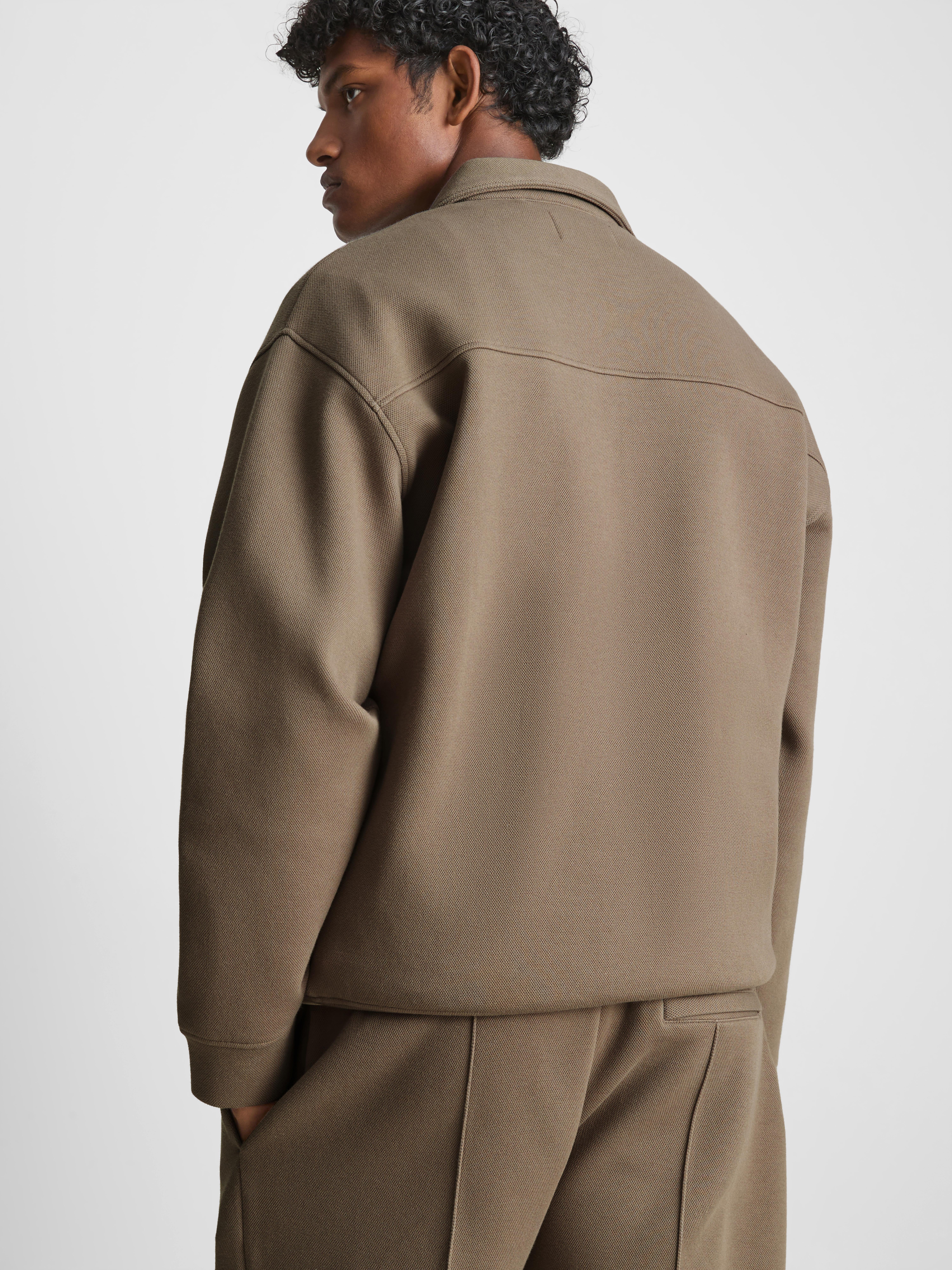 The Edit Quarter Zip Sweatshirt - Stone