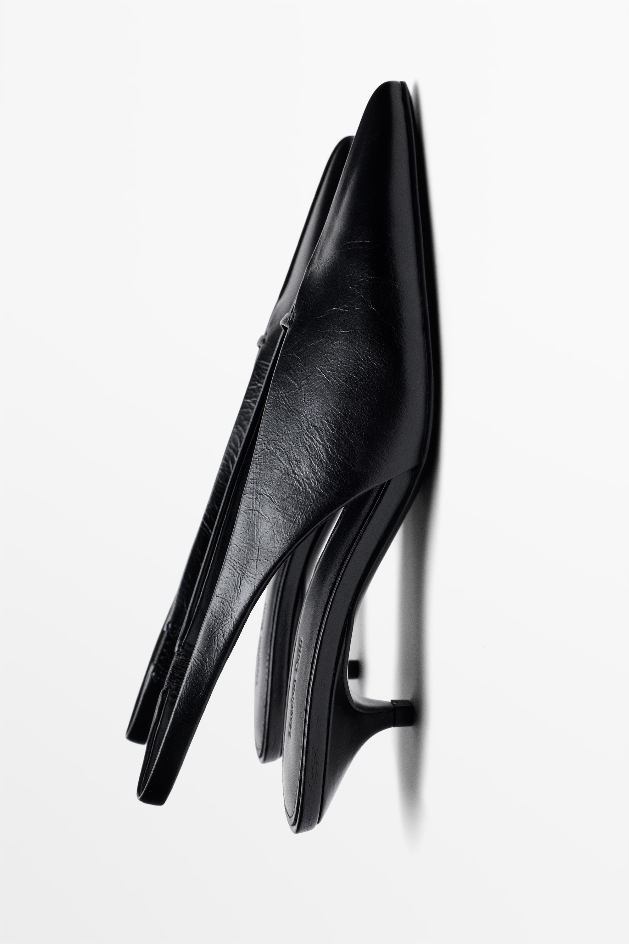 Slingback heels - BLACK
