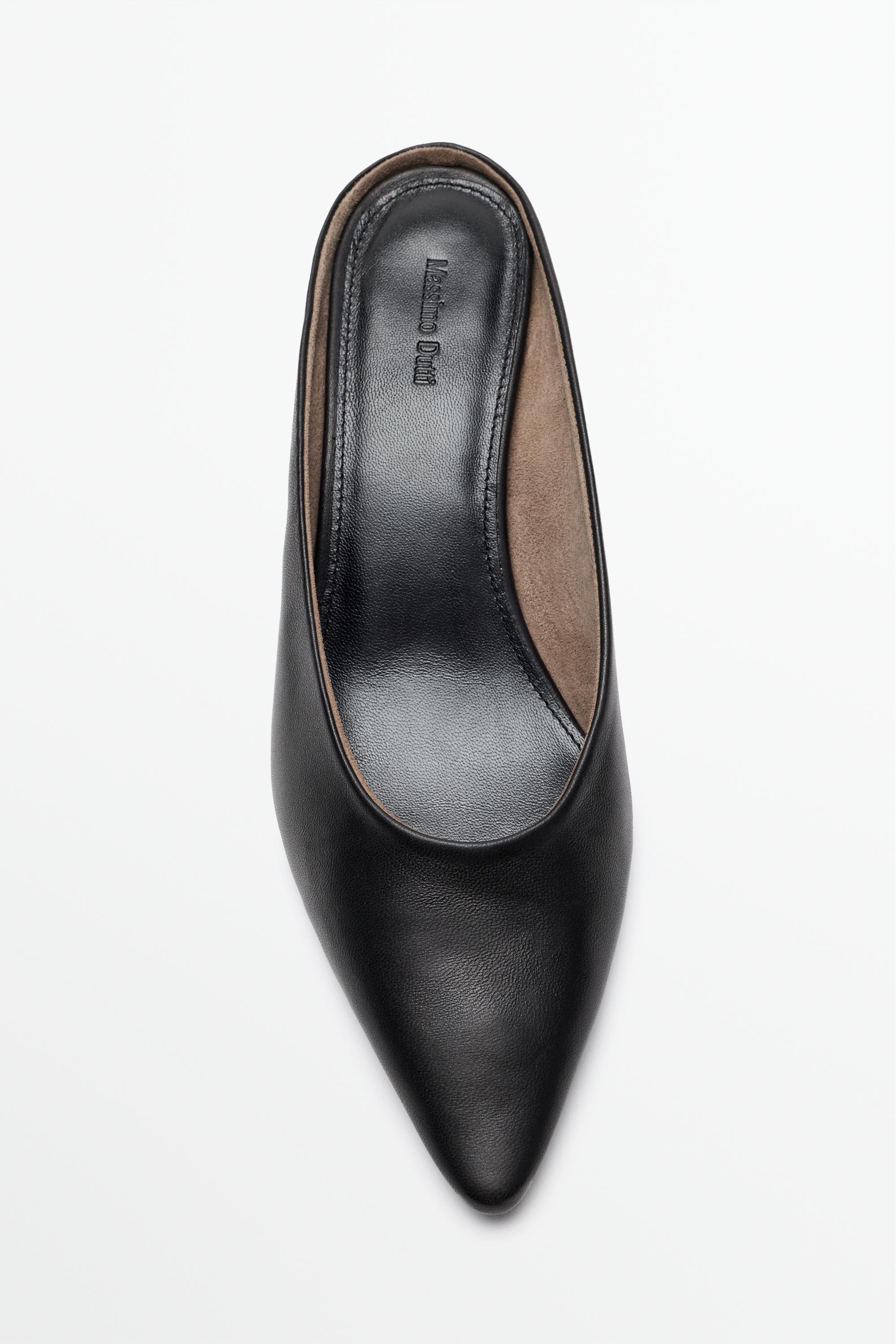 Wedge heel mule shoe - BLACK