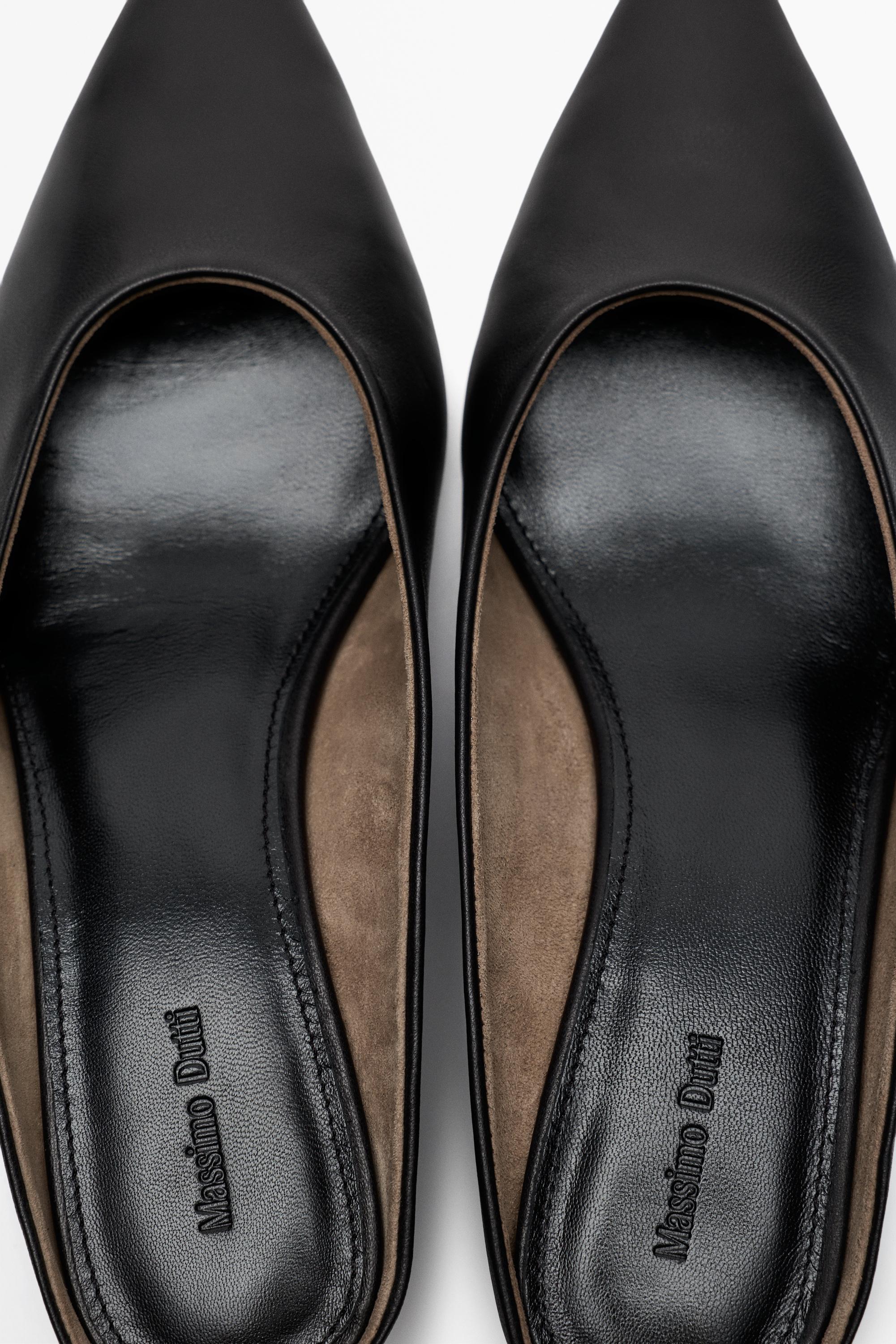 Wedge heel mule shoe - BLACK