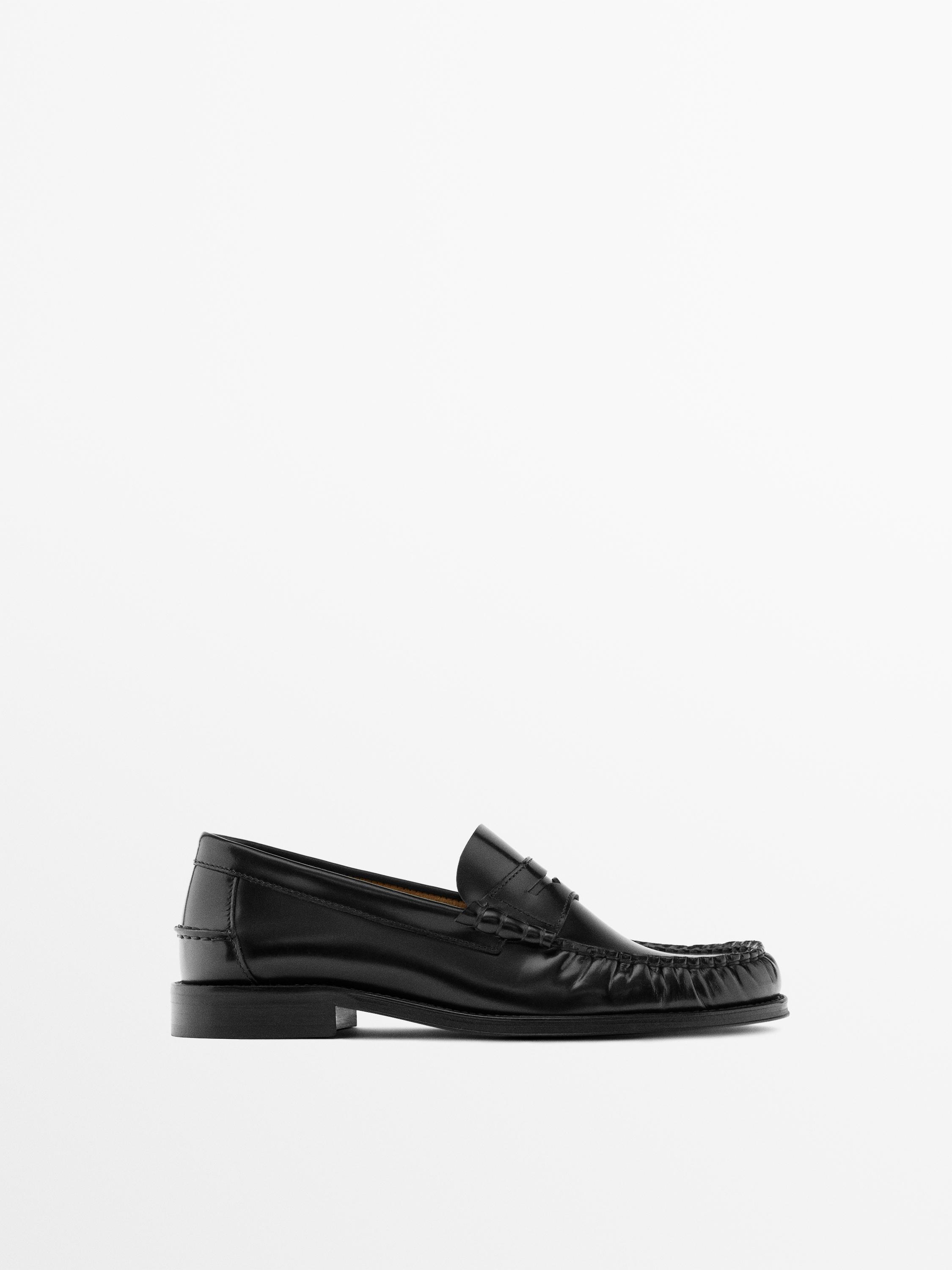 Leather loafer - BLACK