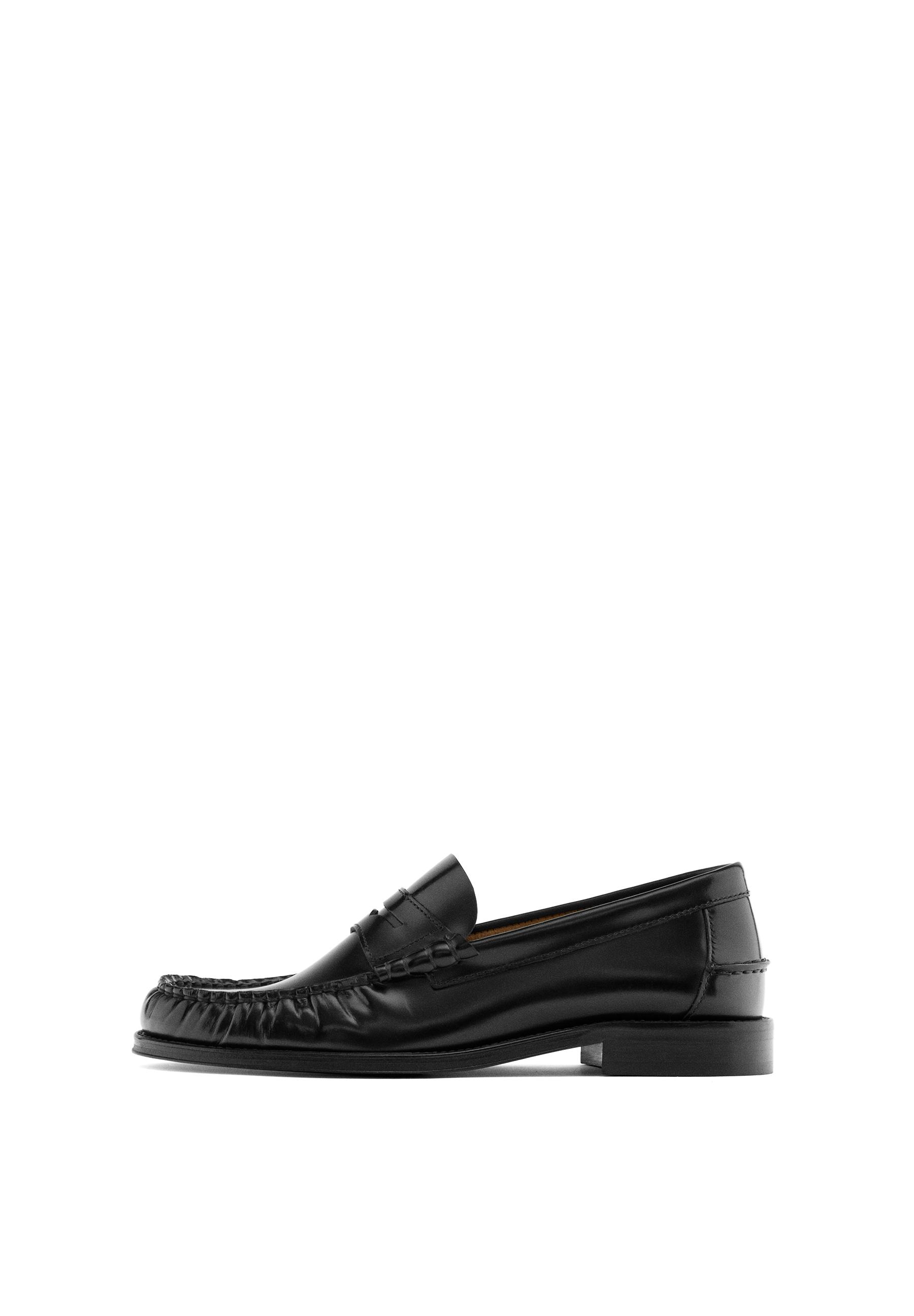 Leather loafer - BLACK