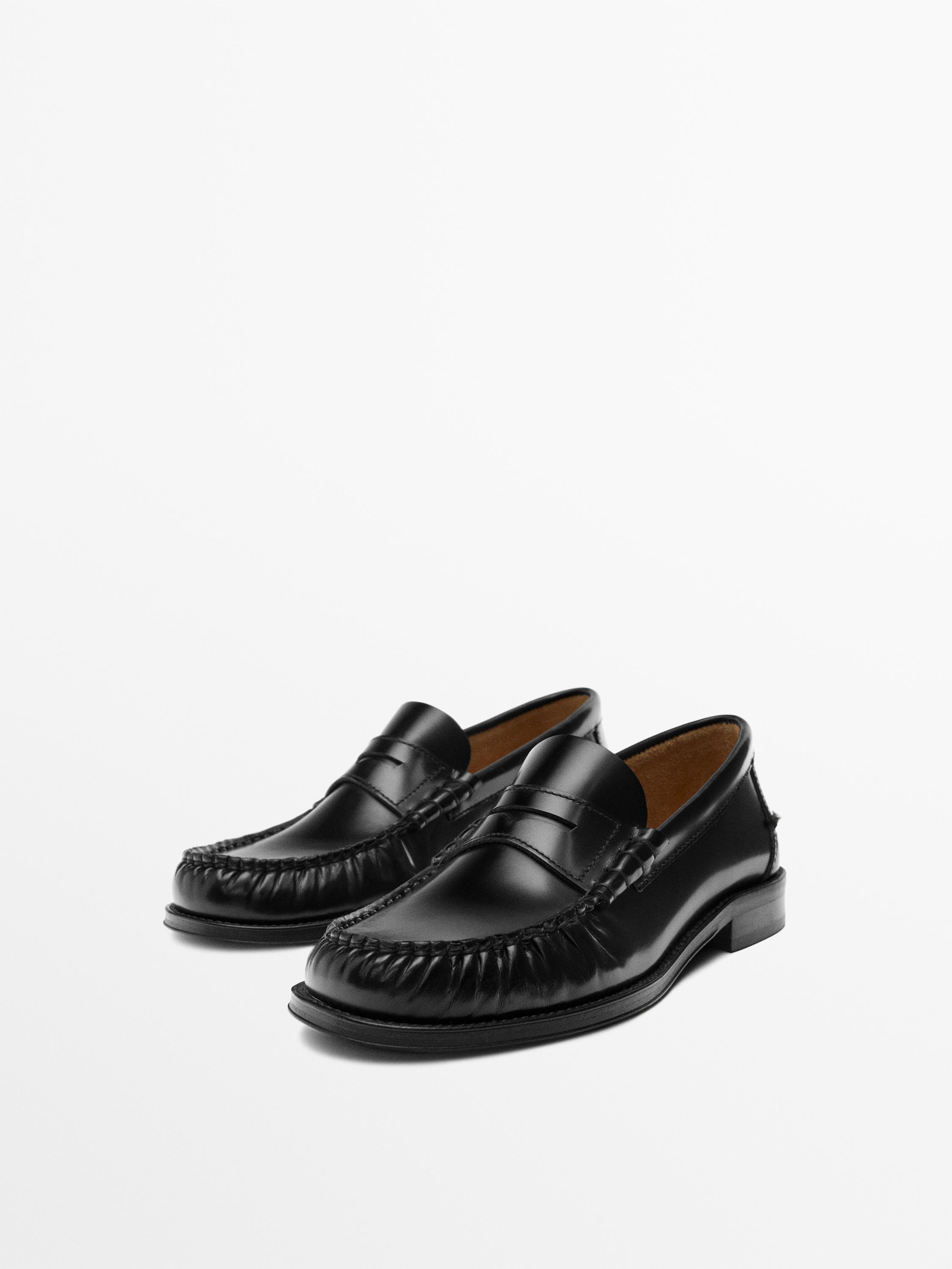 Leather loafer - BLACK