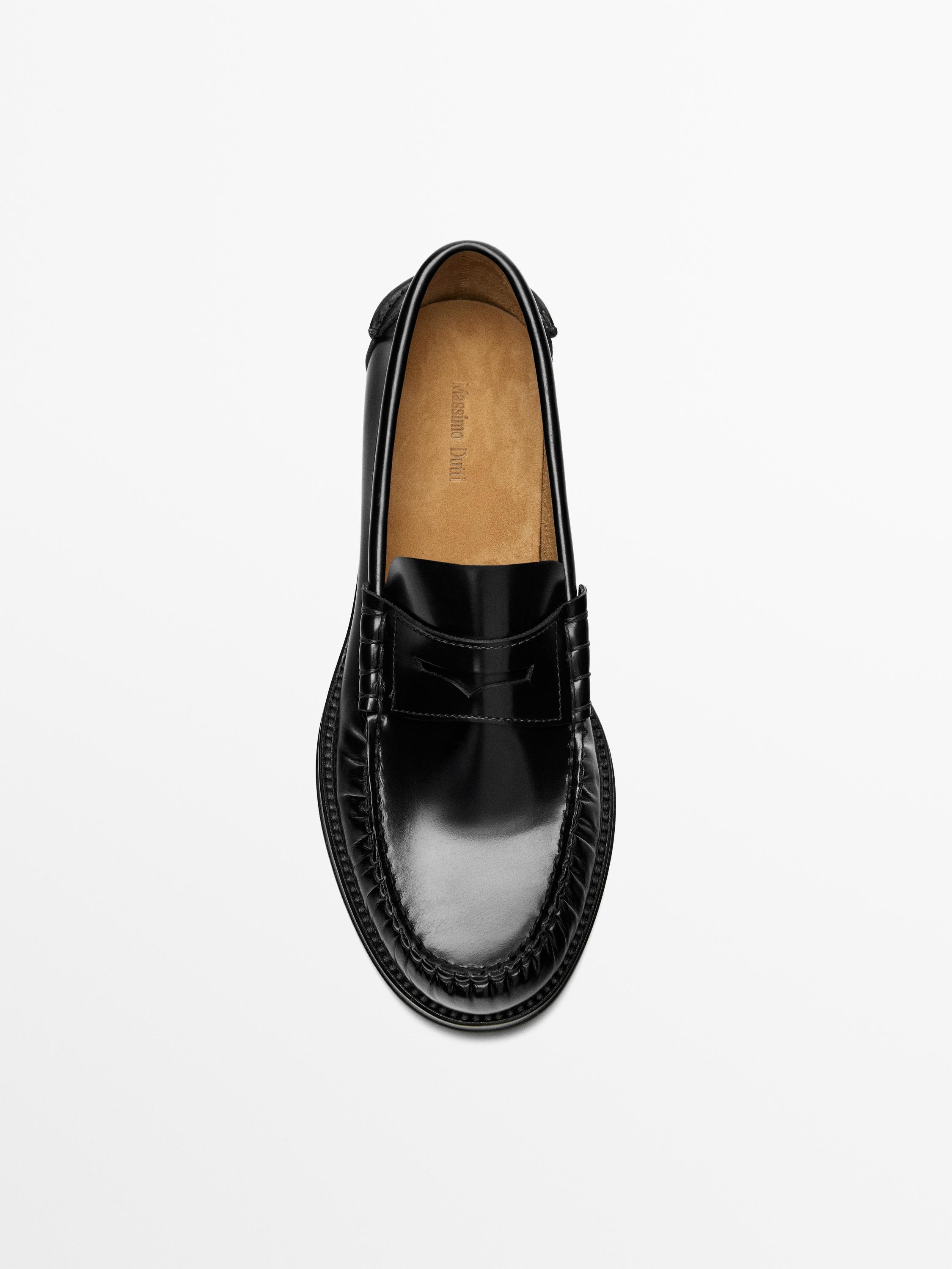 Leather loafer - BLACK