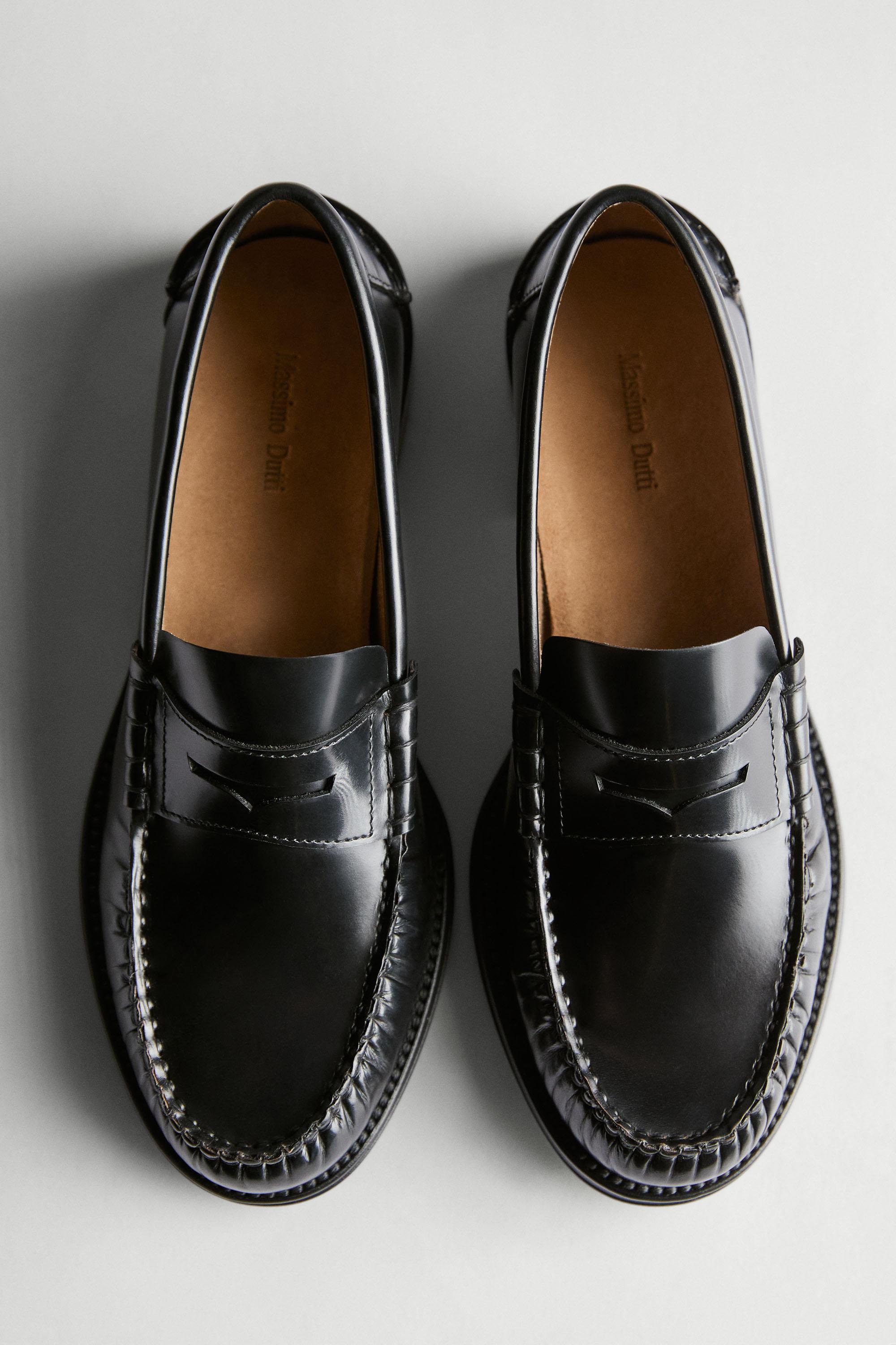 Leather loafer - BLACK