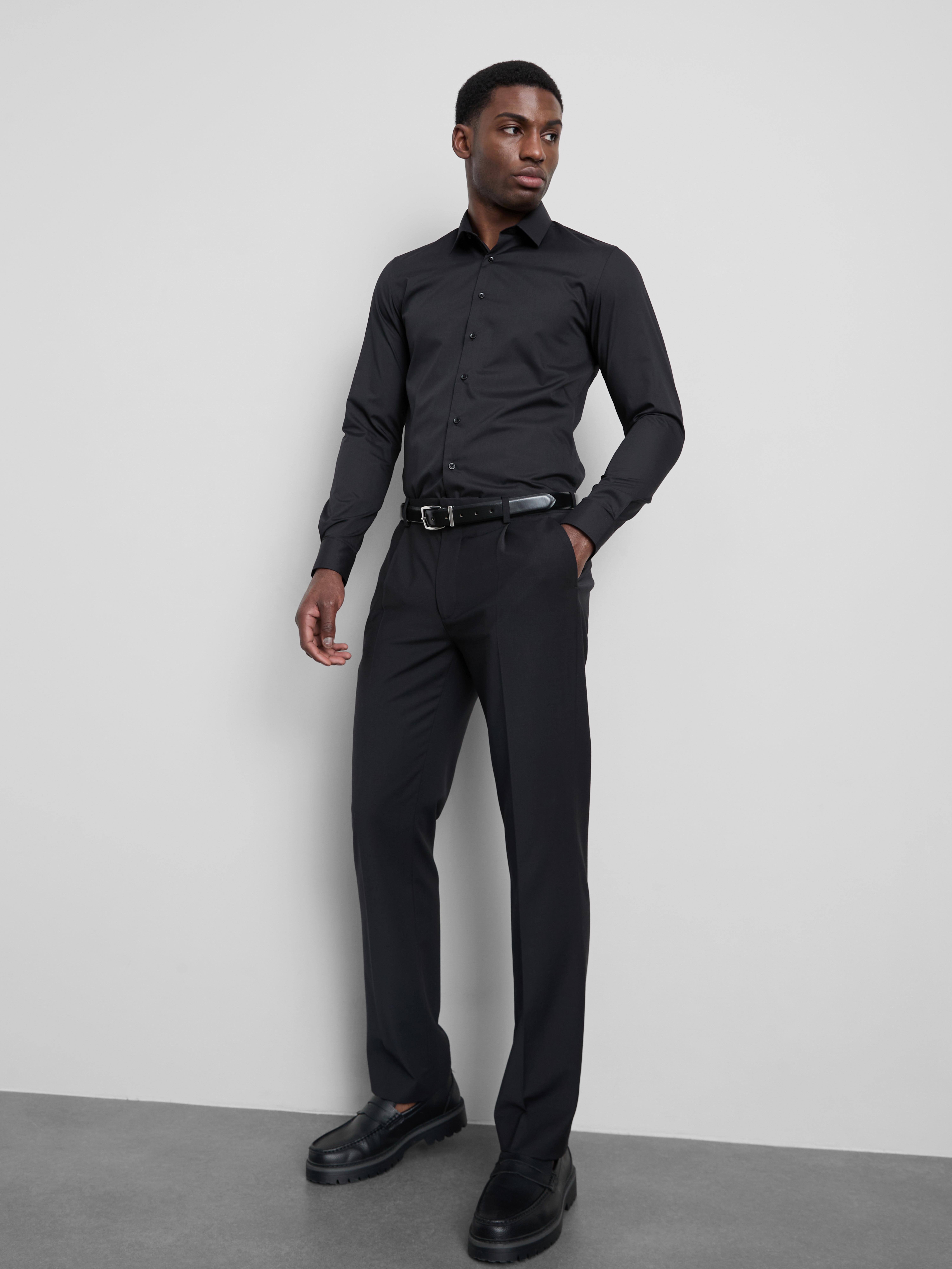 Slim-Fit Formal Shirt - Black