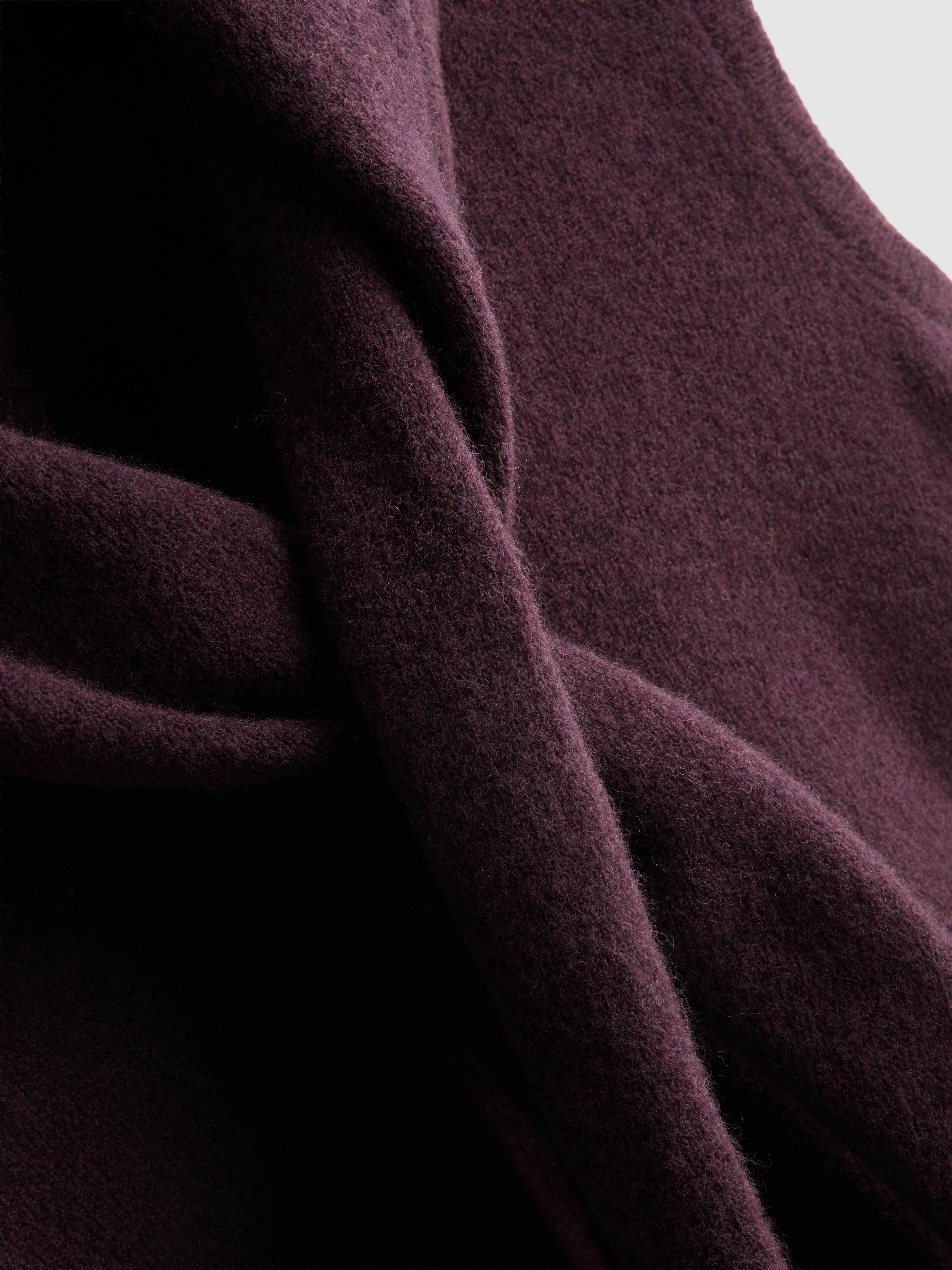 The Edit Wool-Rich Scarf Vest - Wine
