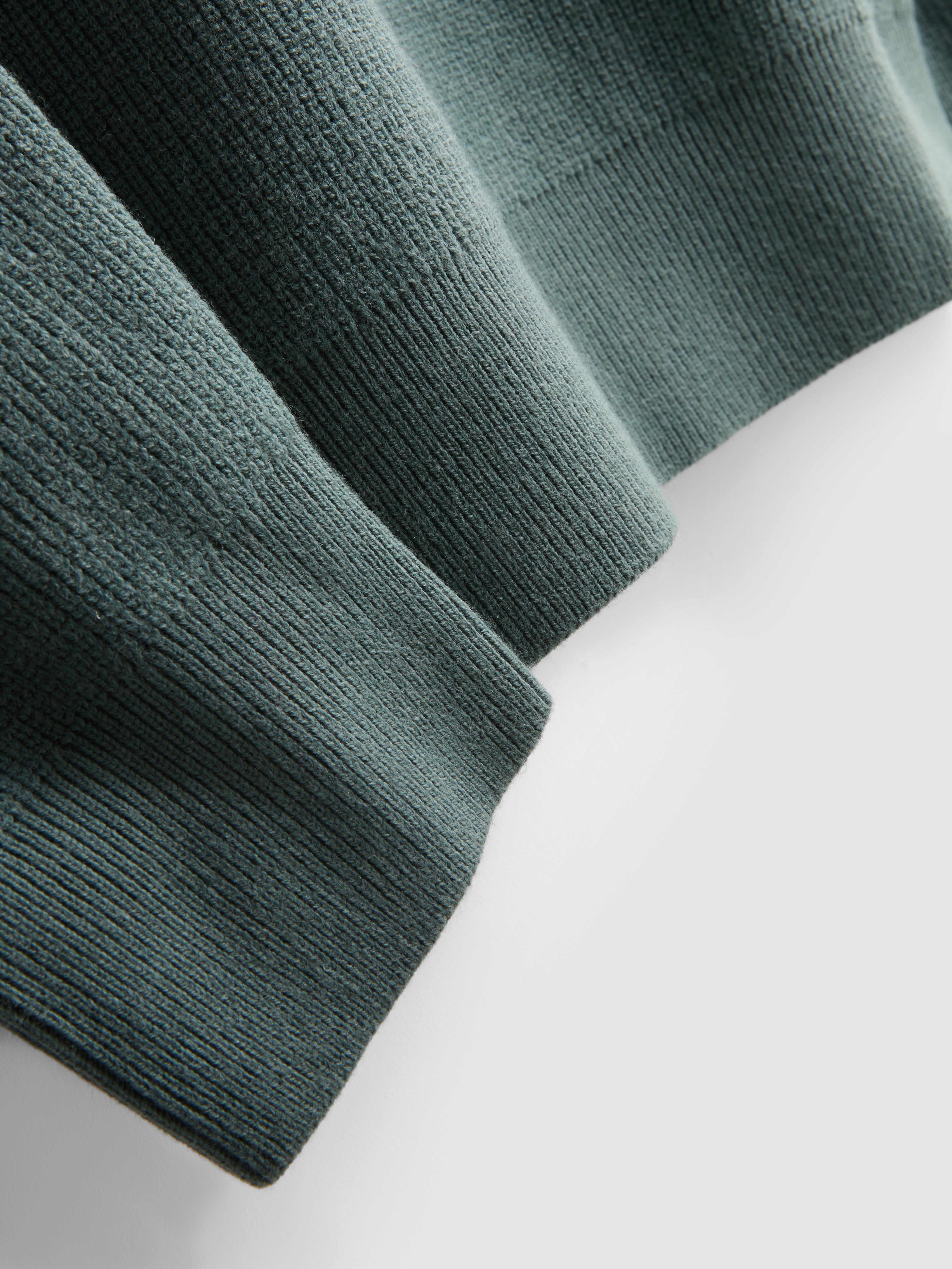 Knit Polo Sweater - Light Green