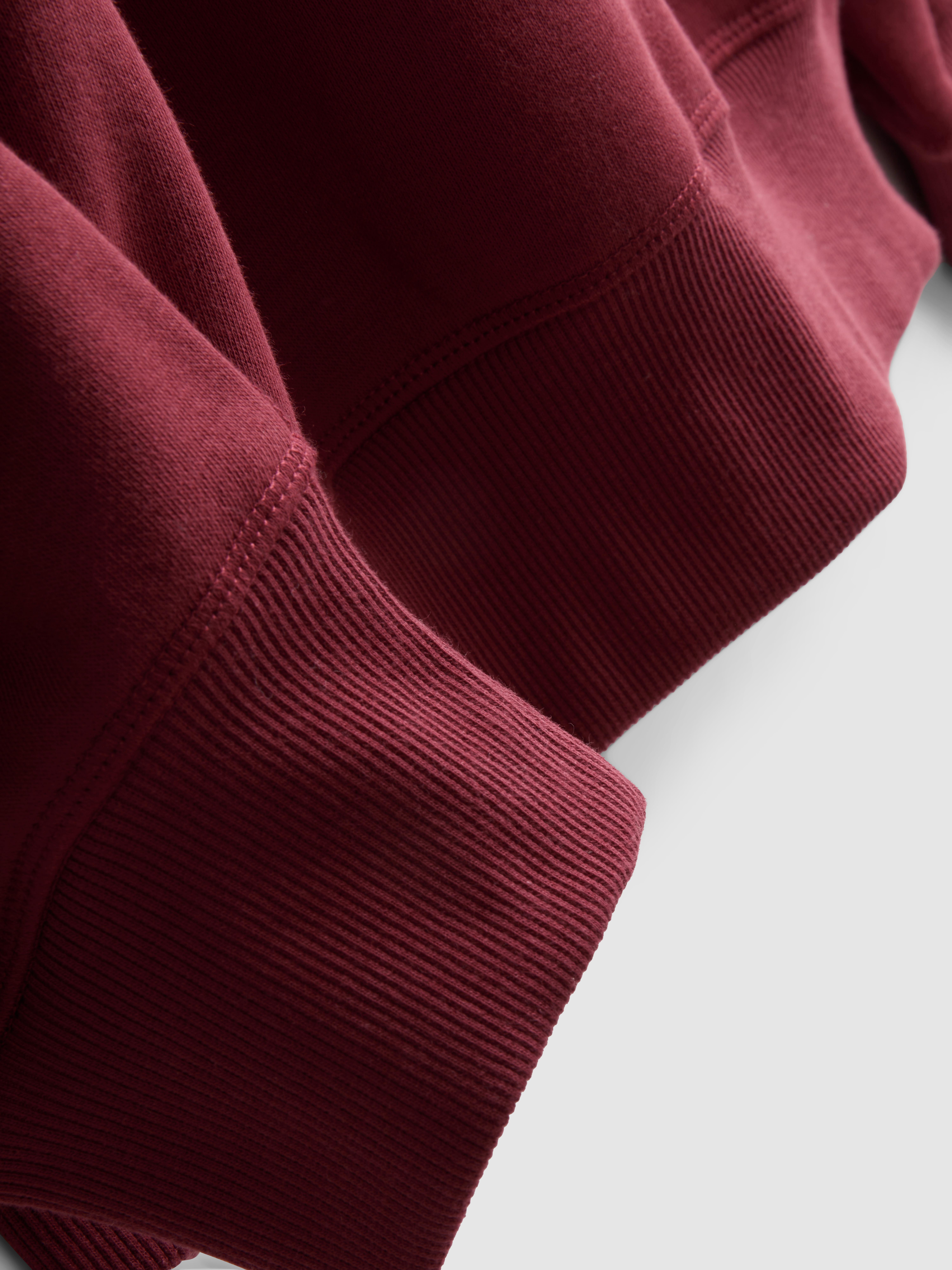 Half-Zip Sweatshirt - Dark Red