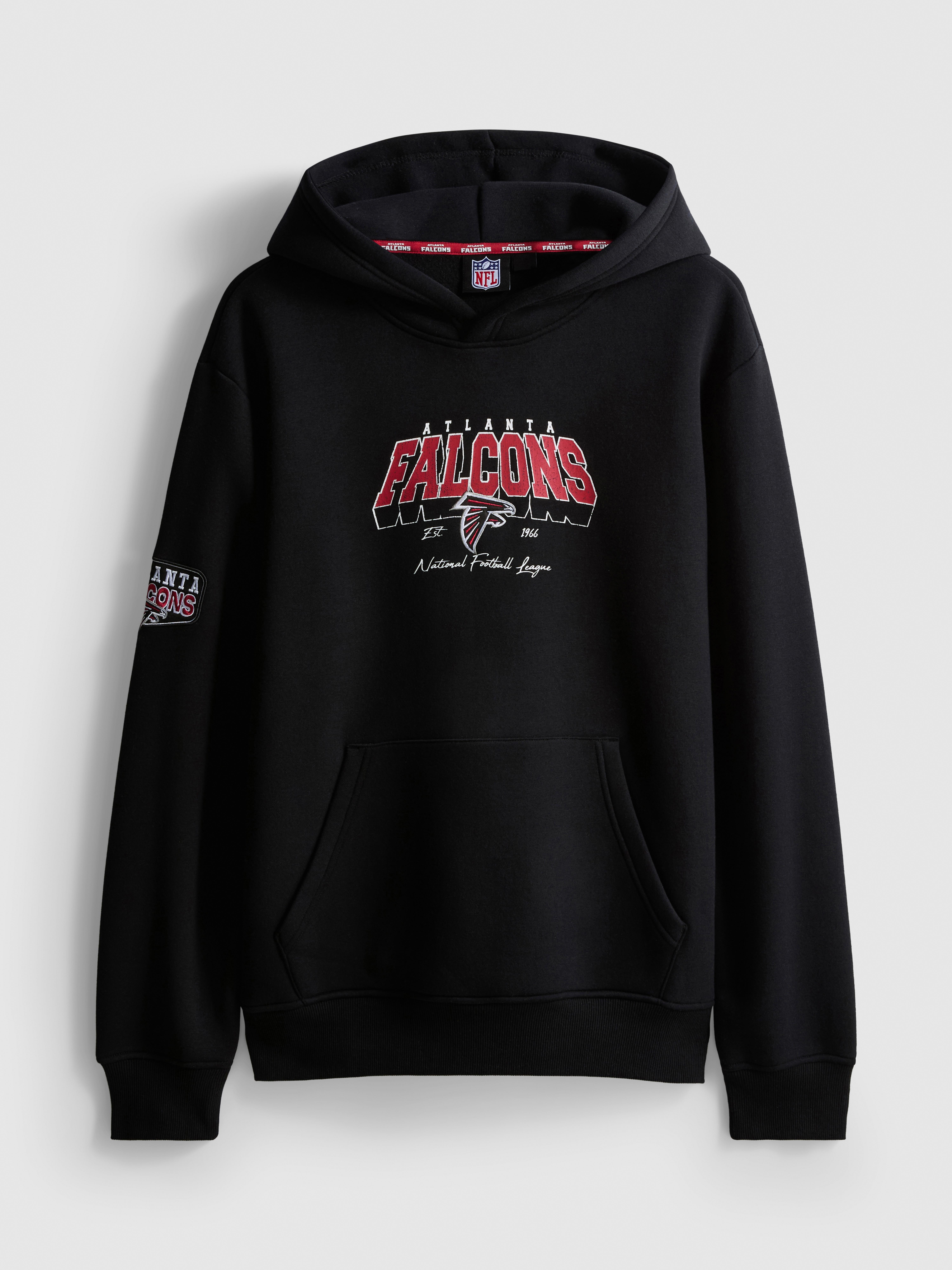 NFL Atlanta Falcons Cotton Rich Hoodie - Black
