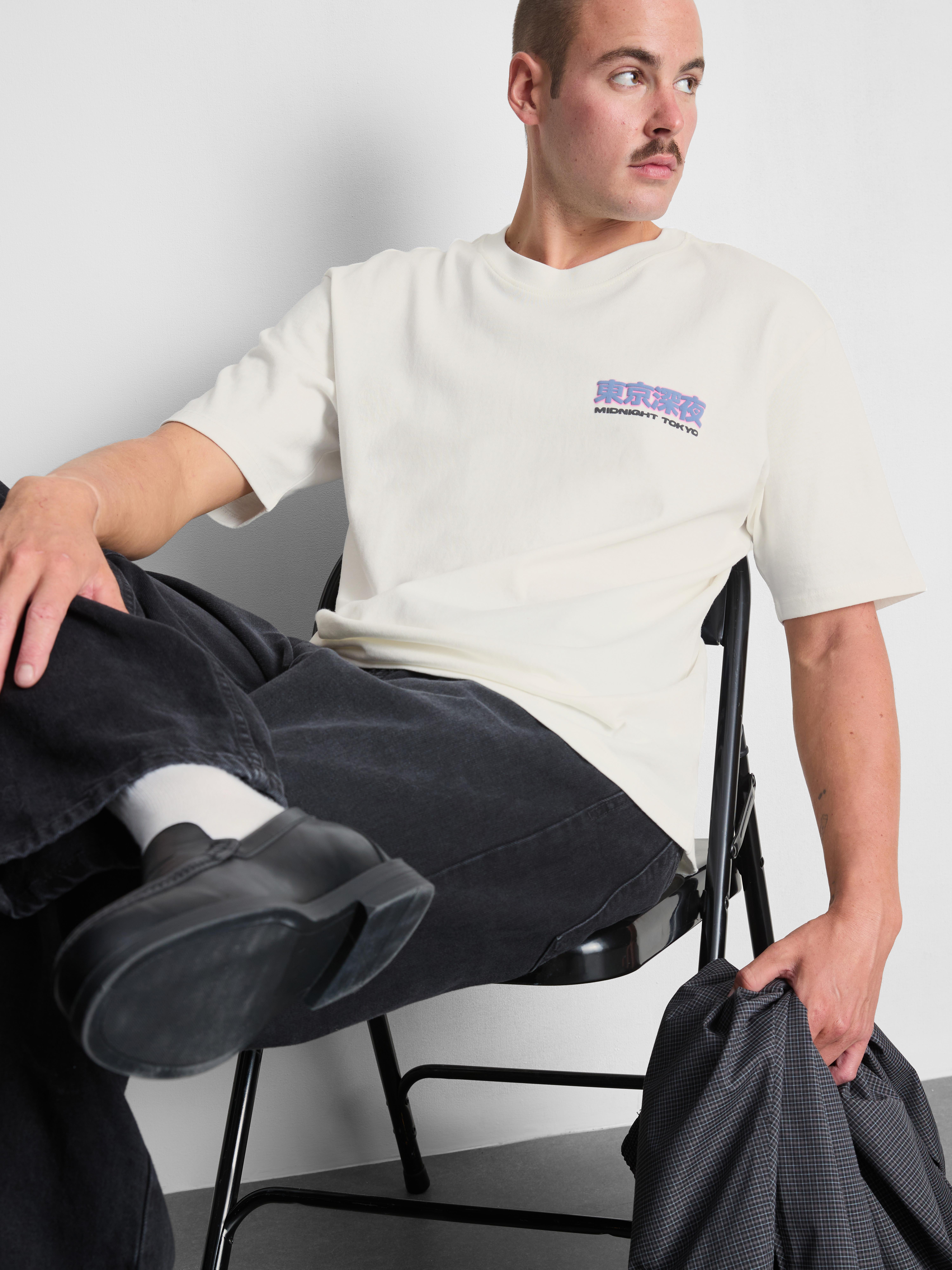 Midnight Tokyo Graphic T-Shirt - White