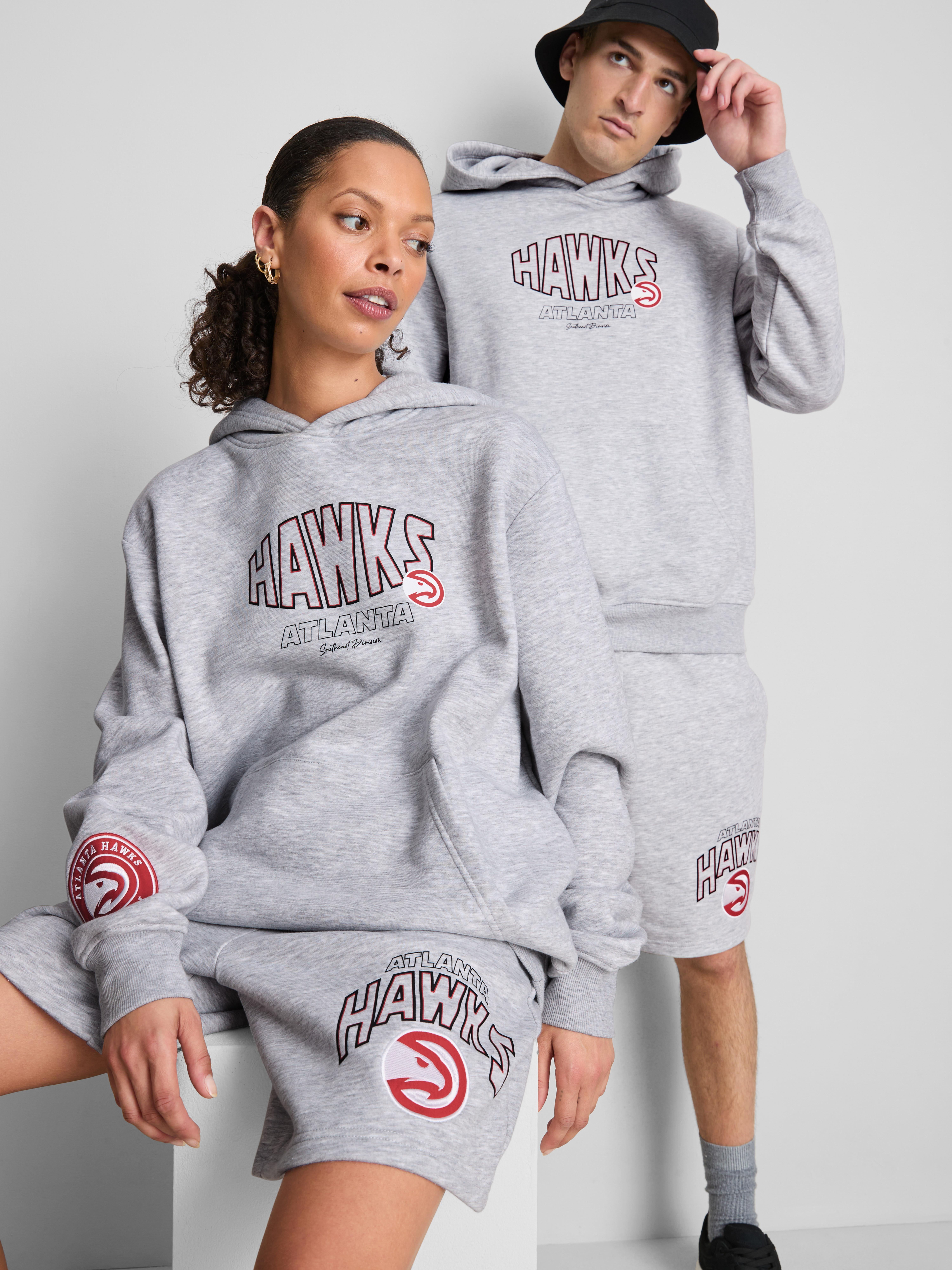 NBA Atlanta Hawks Cotton Rich Hoodie - Gray Heather