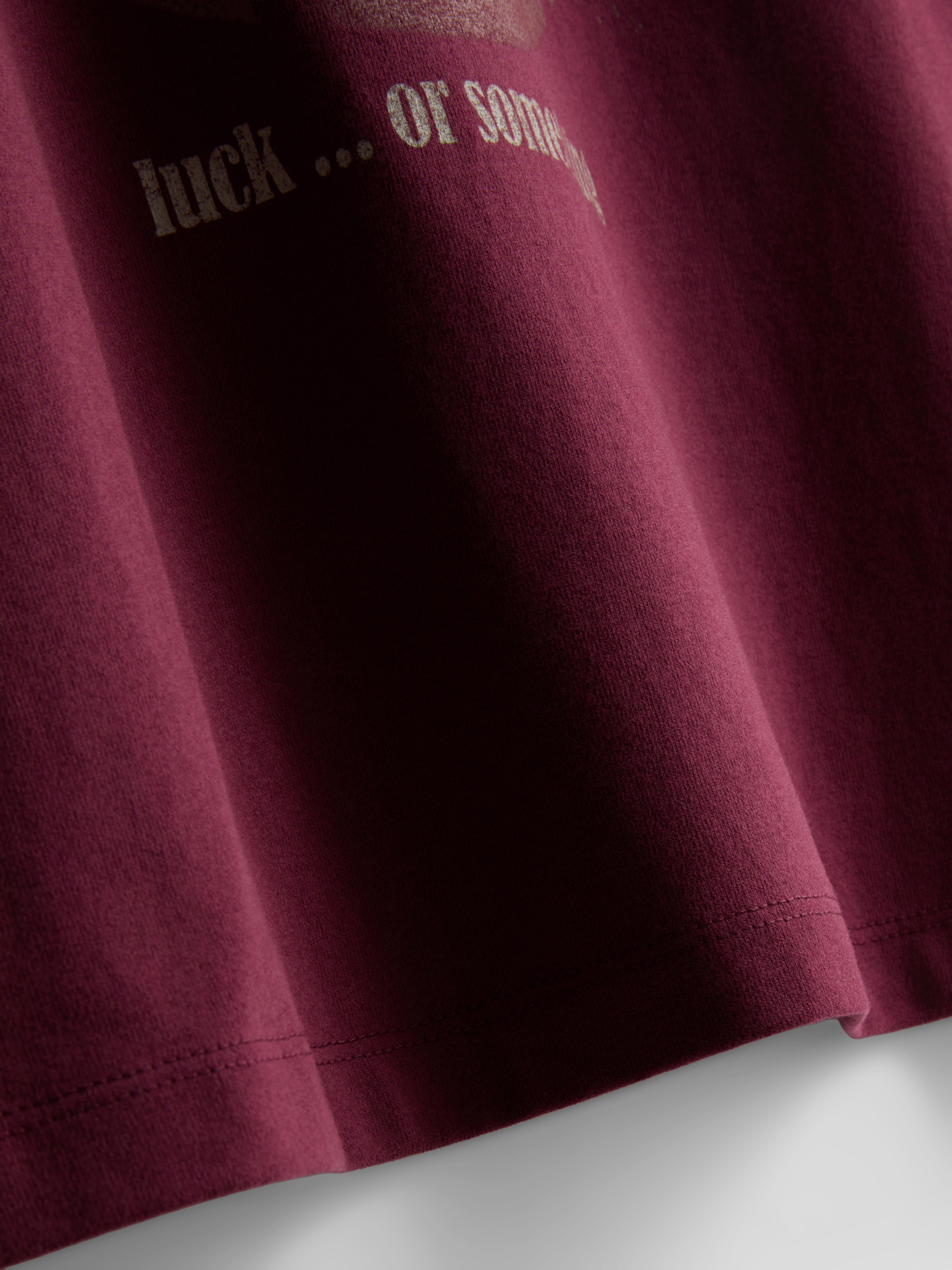 Hilary Duff Pure Cotton Graphic Tee - Burgundy