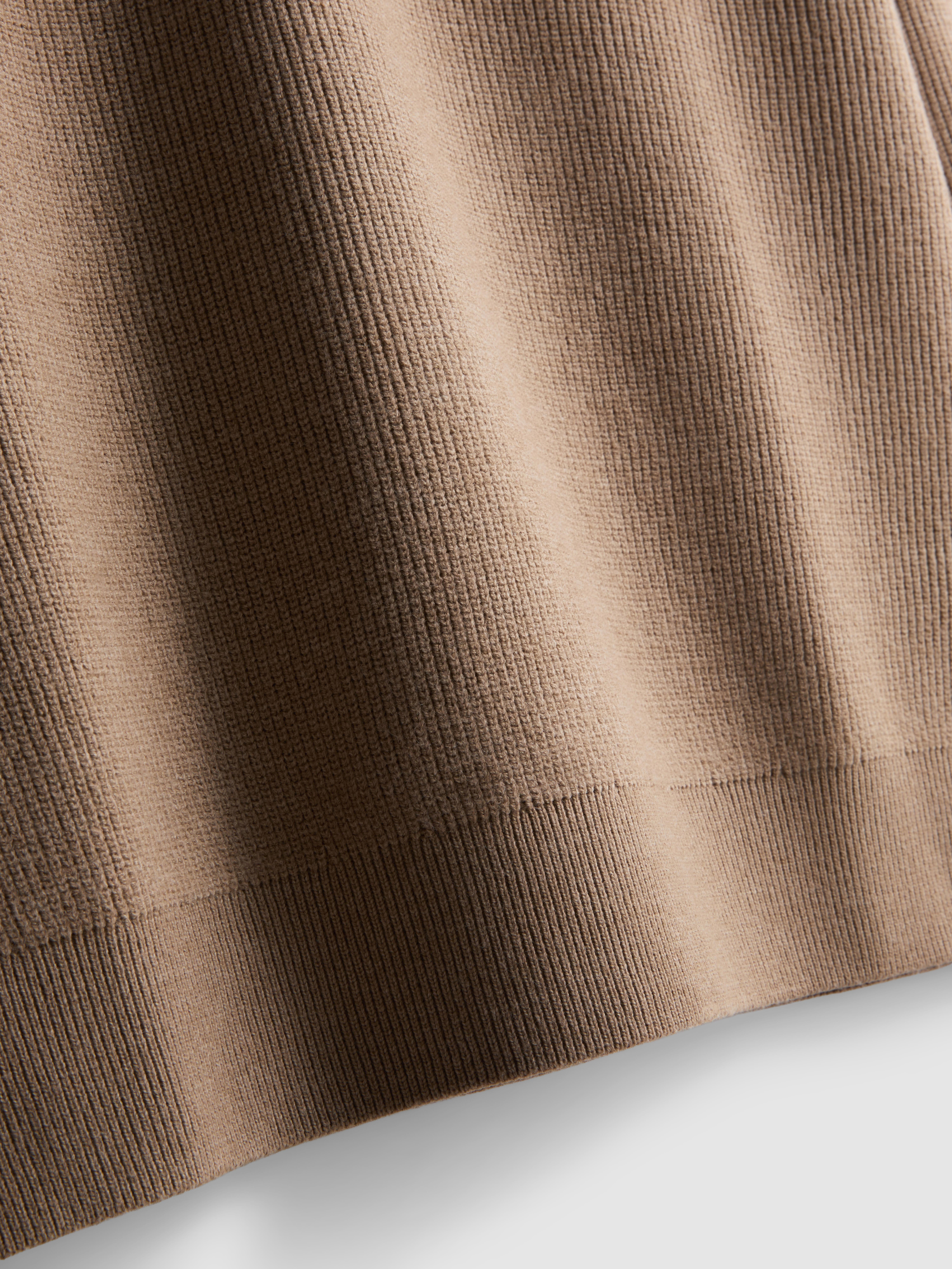 Knit Polo Sweater - Tan