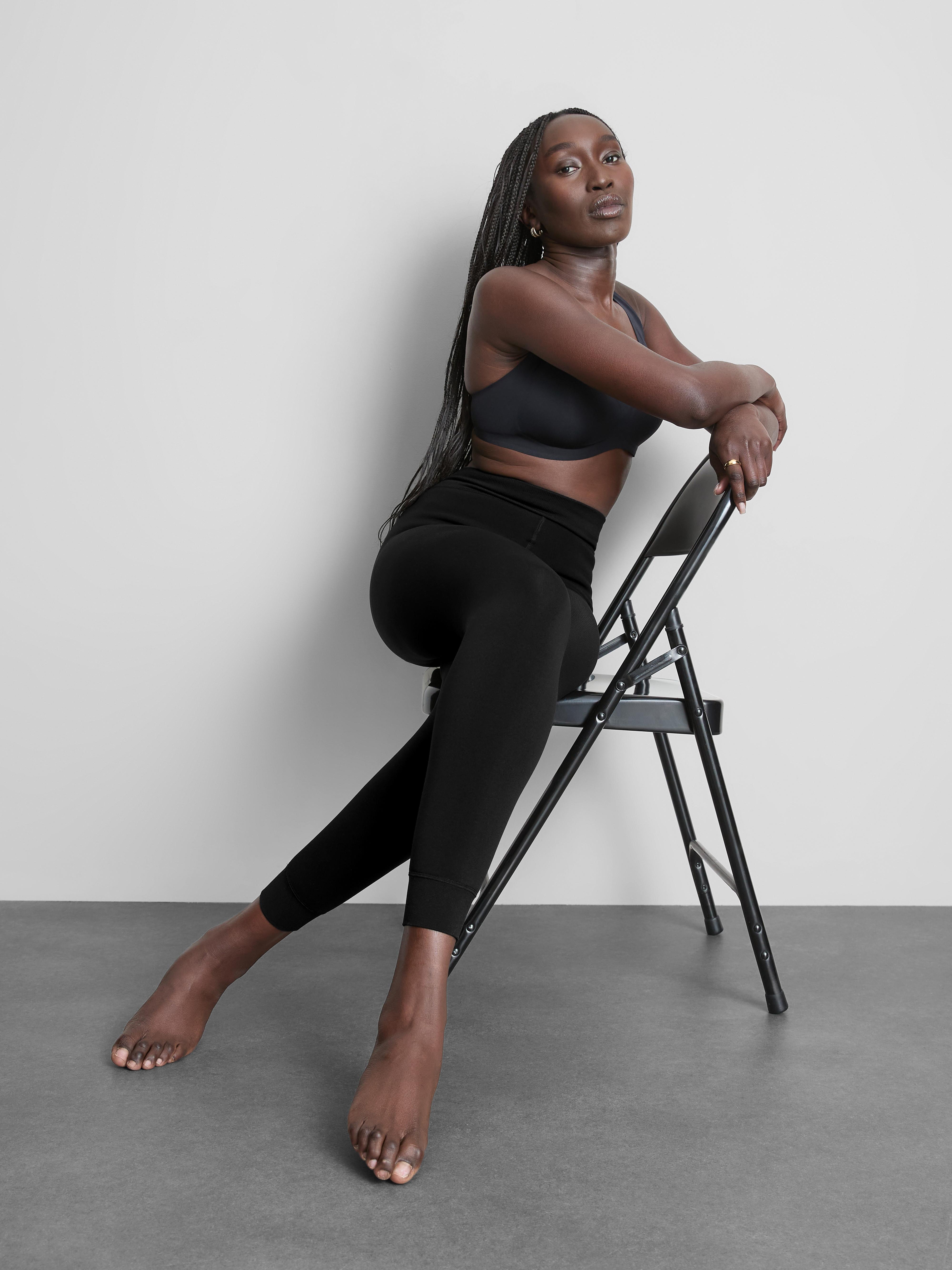 1pk Velvet Plush Leggings - Black