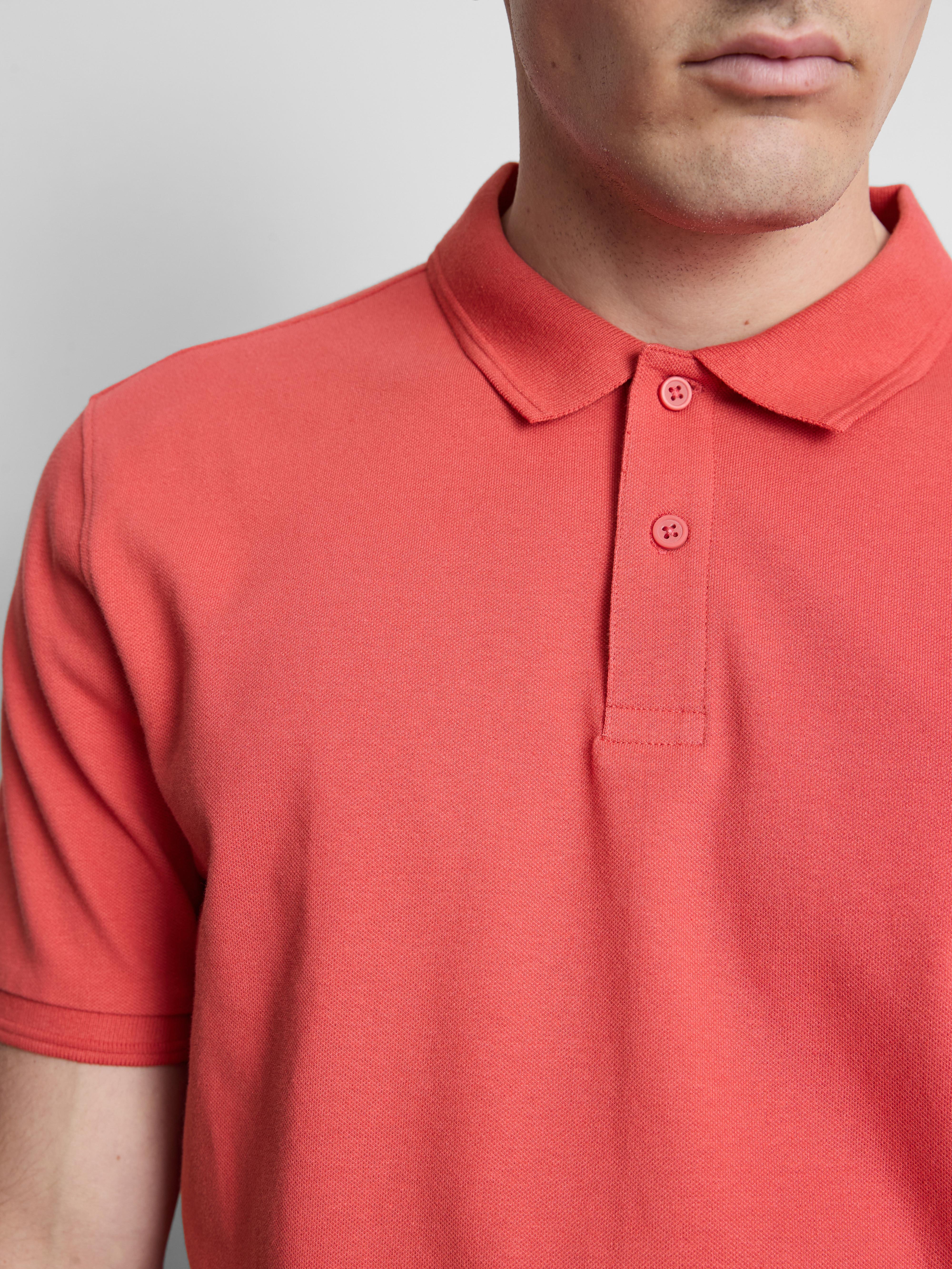 Short-Sleeve Polo Shirt - Coral