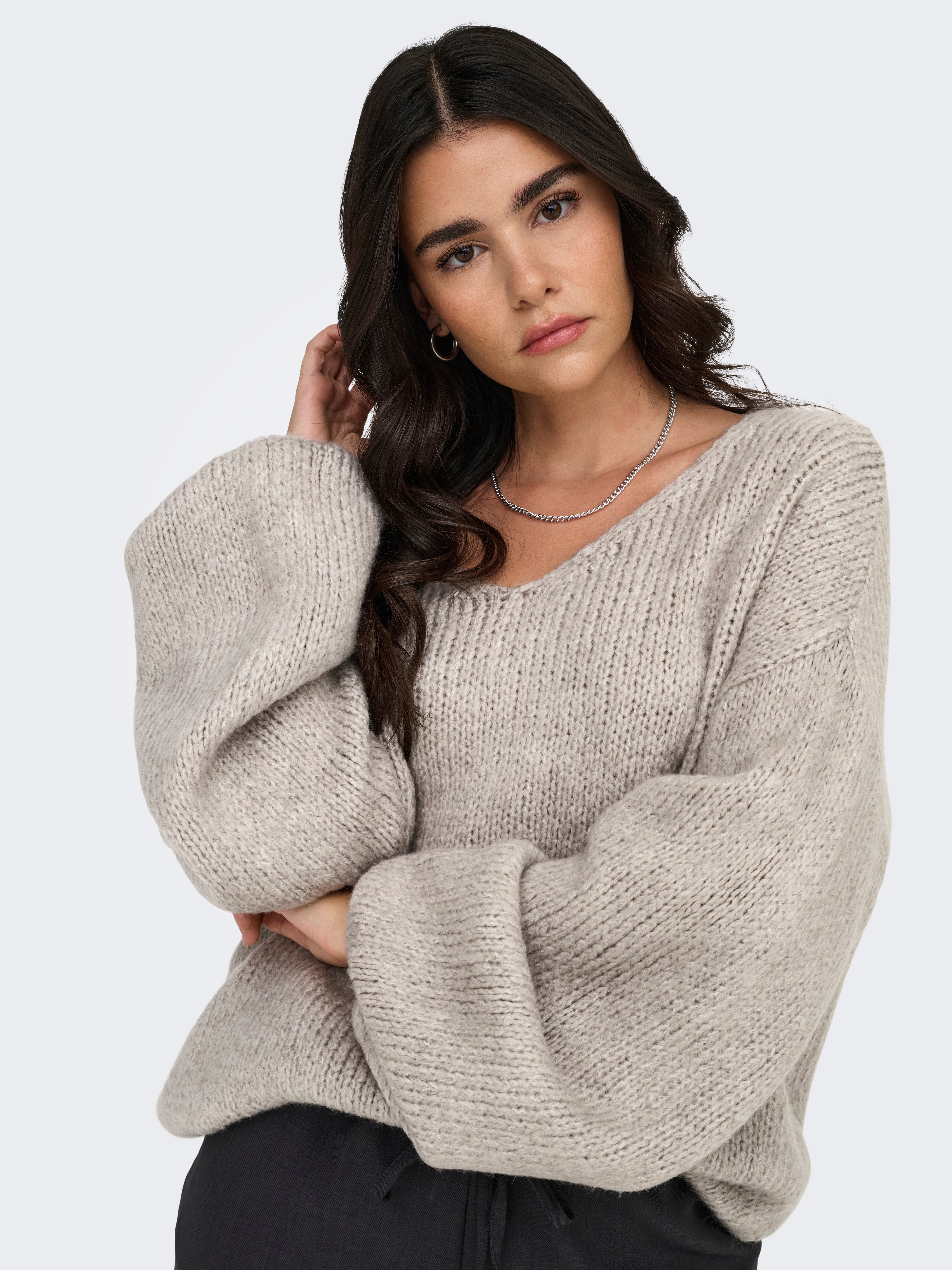 JDYDINEA Knitted pullover Chateau Gray