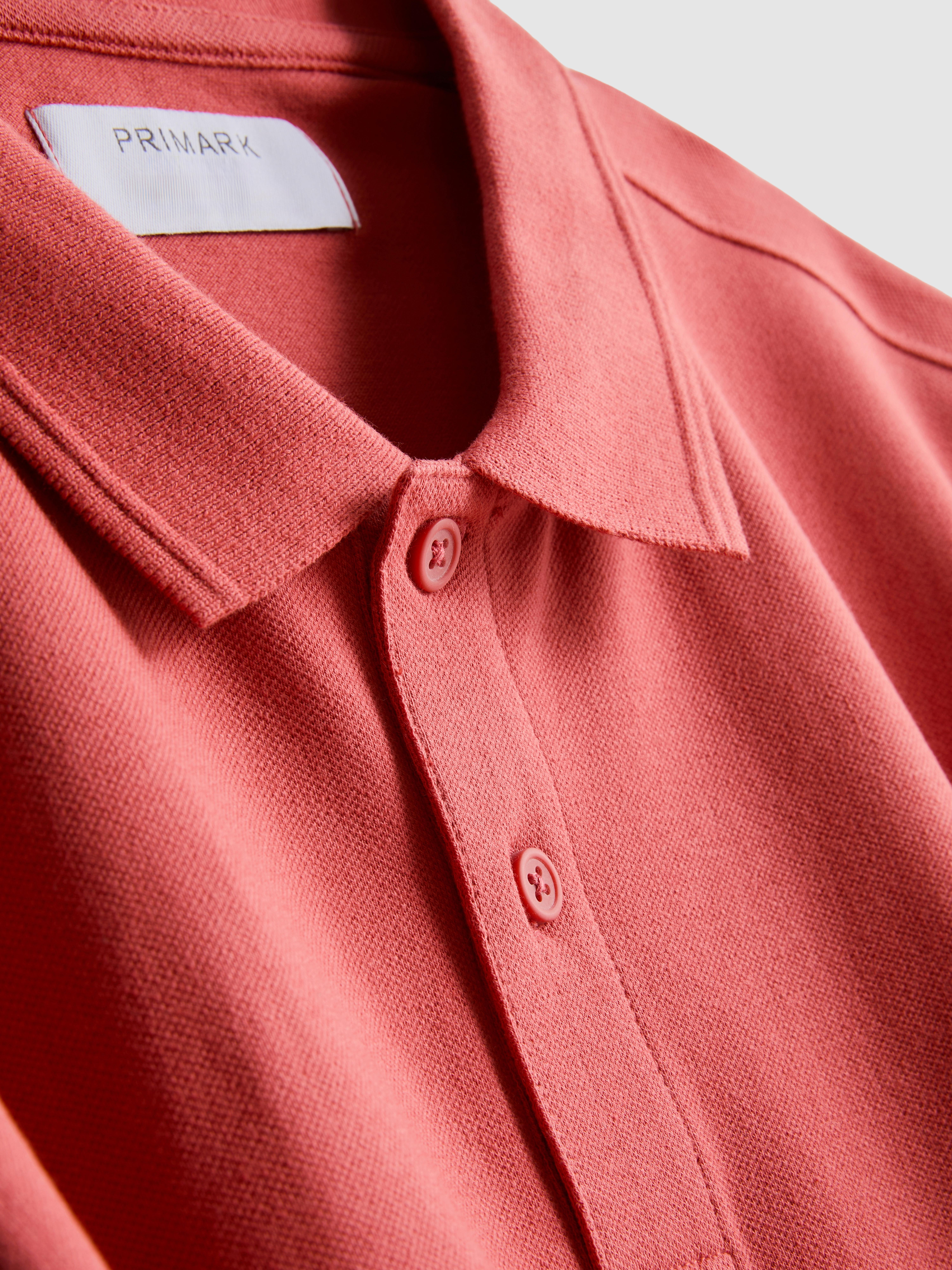 Short-Sleeve Polo Shirt - Coral