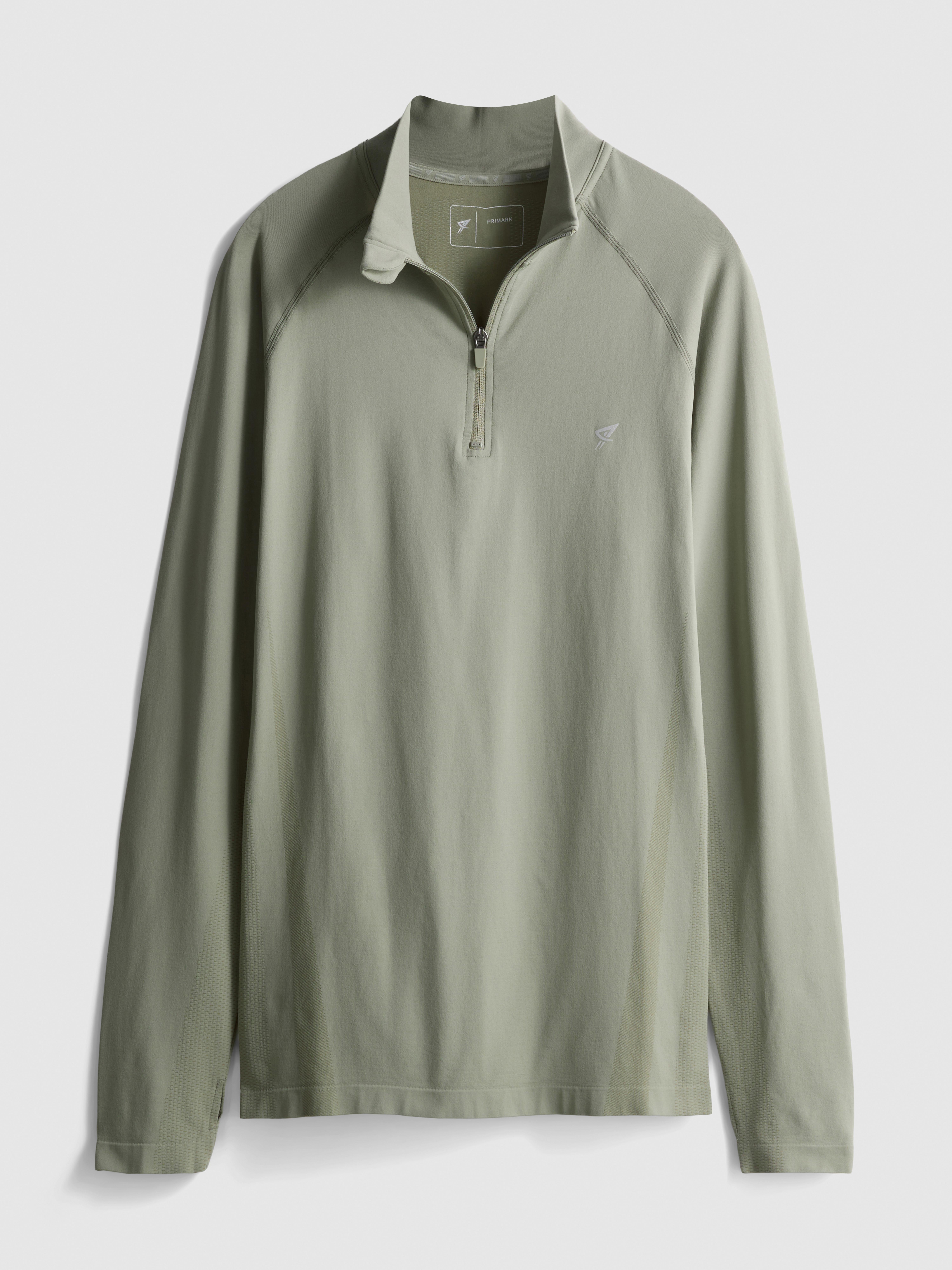 Quarter Zip Gym Top - Light Green