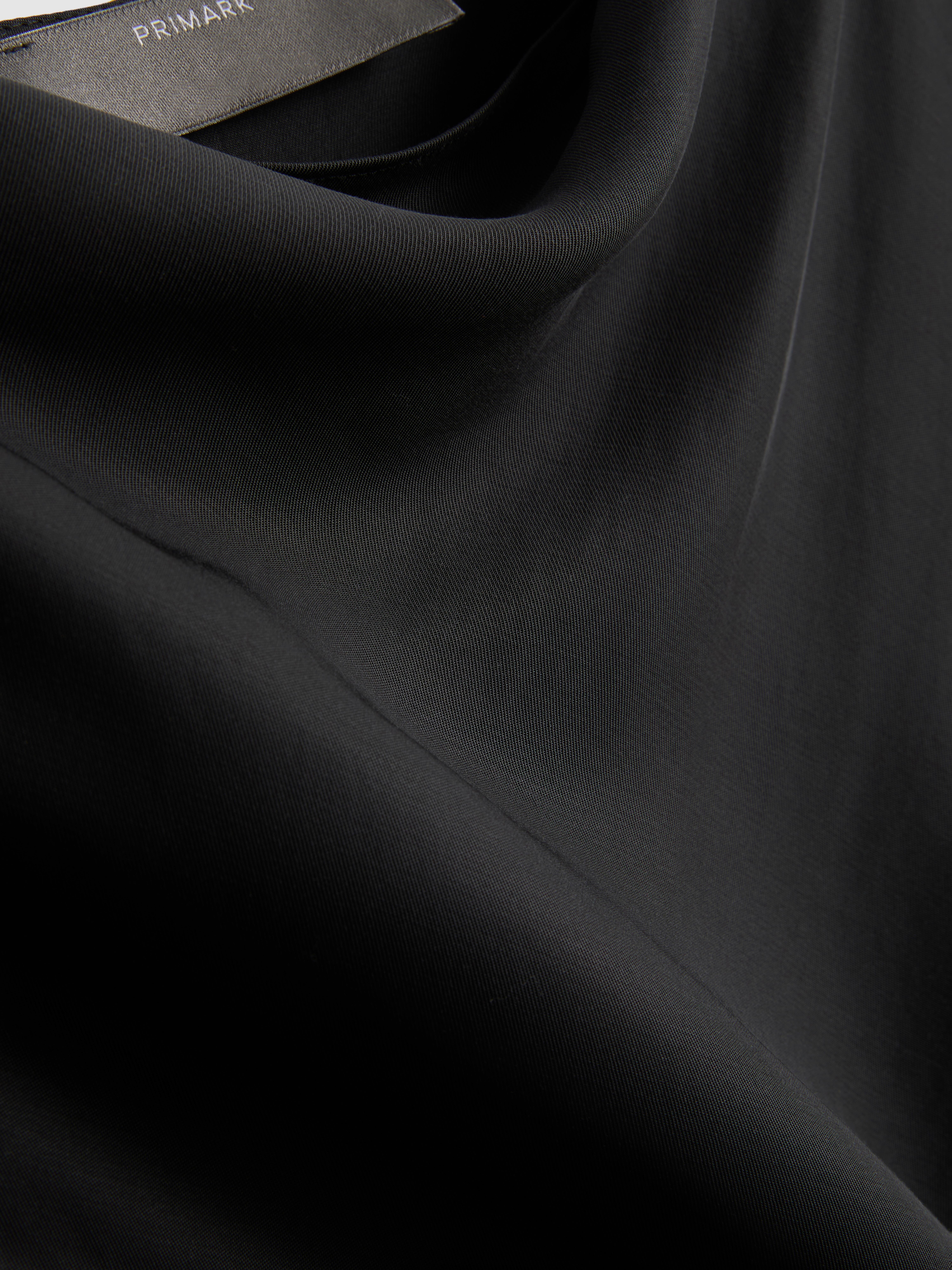 Relaxed Drape Blouse - Black