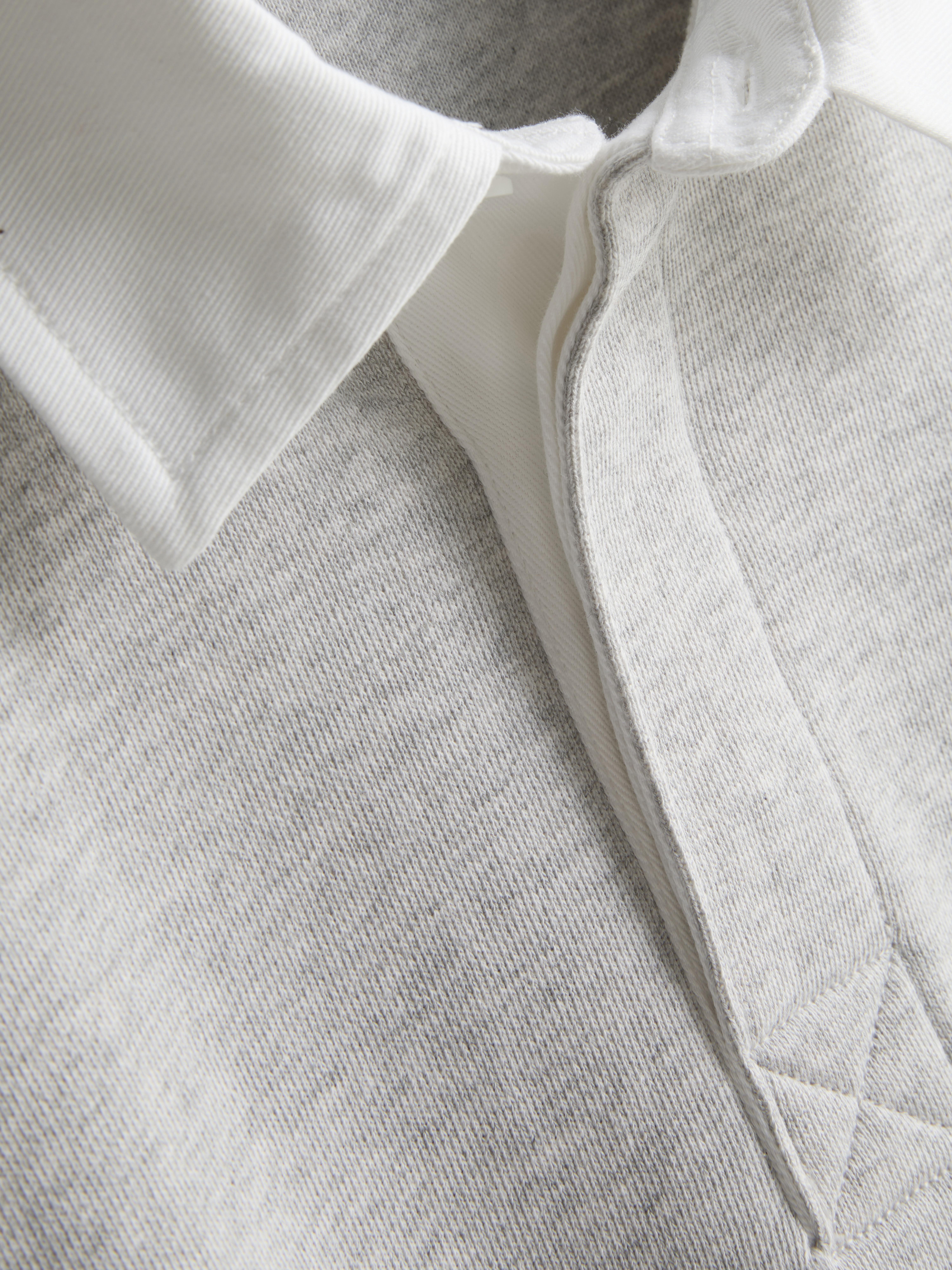 Cotton-Rich Oversized Collared Shirt - Gray