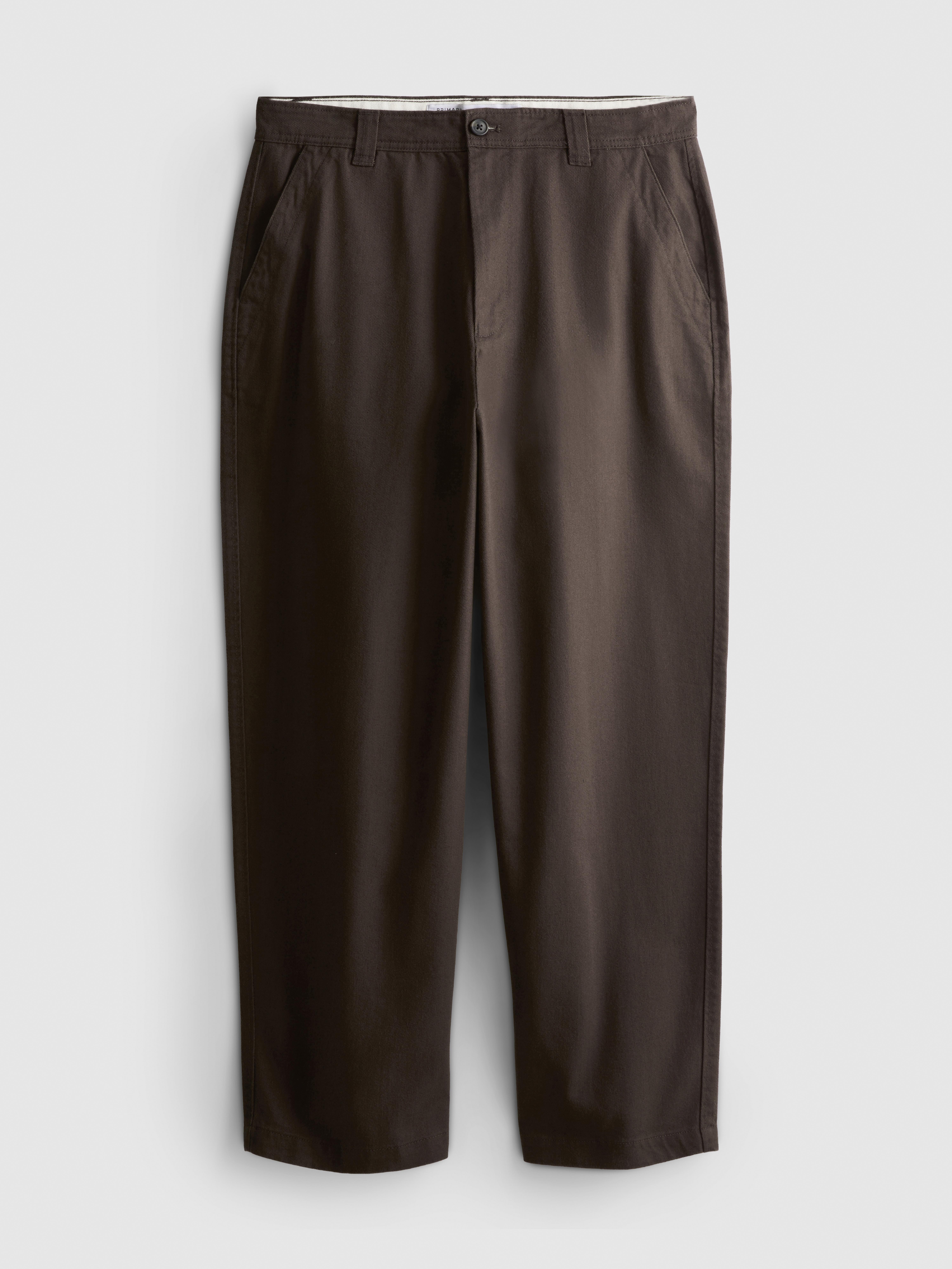 Mid-Rise Chino Pants - Brown