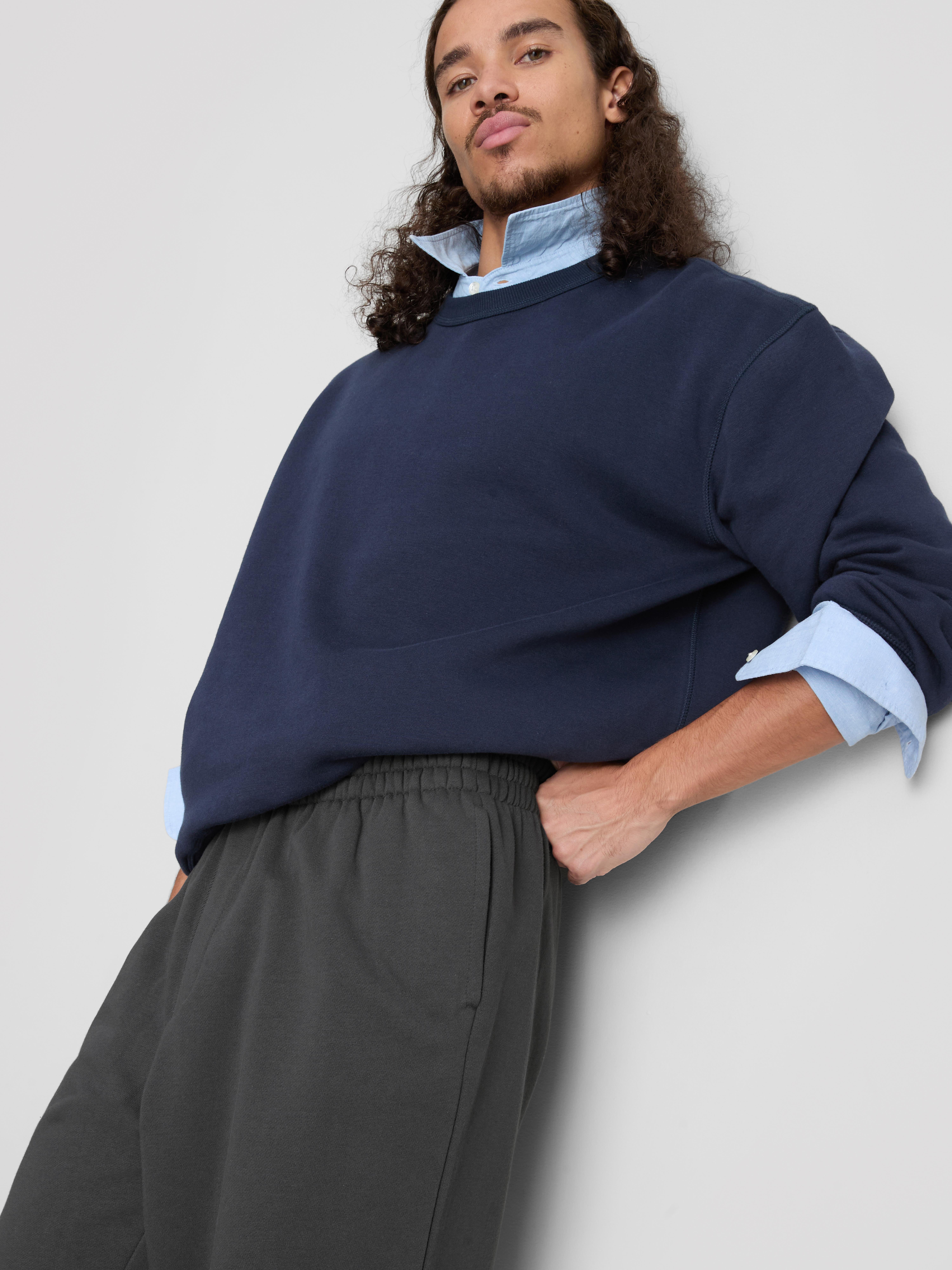 Cotton Rich Straight Leg Sweatpants - Charcoal
