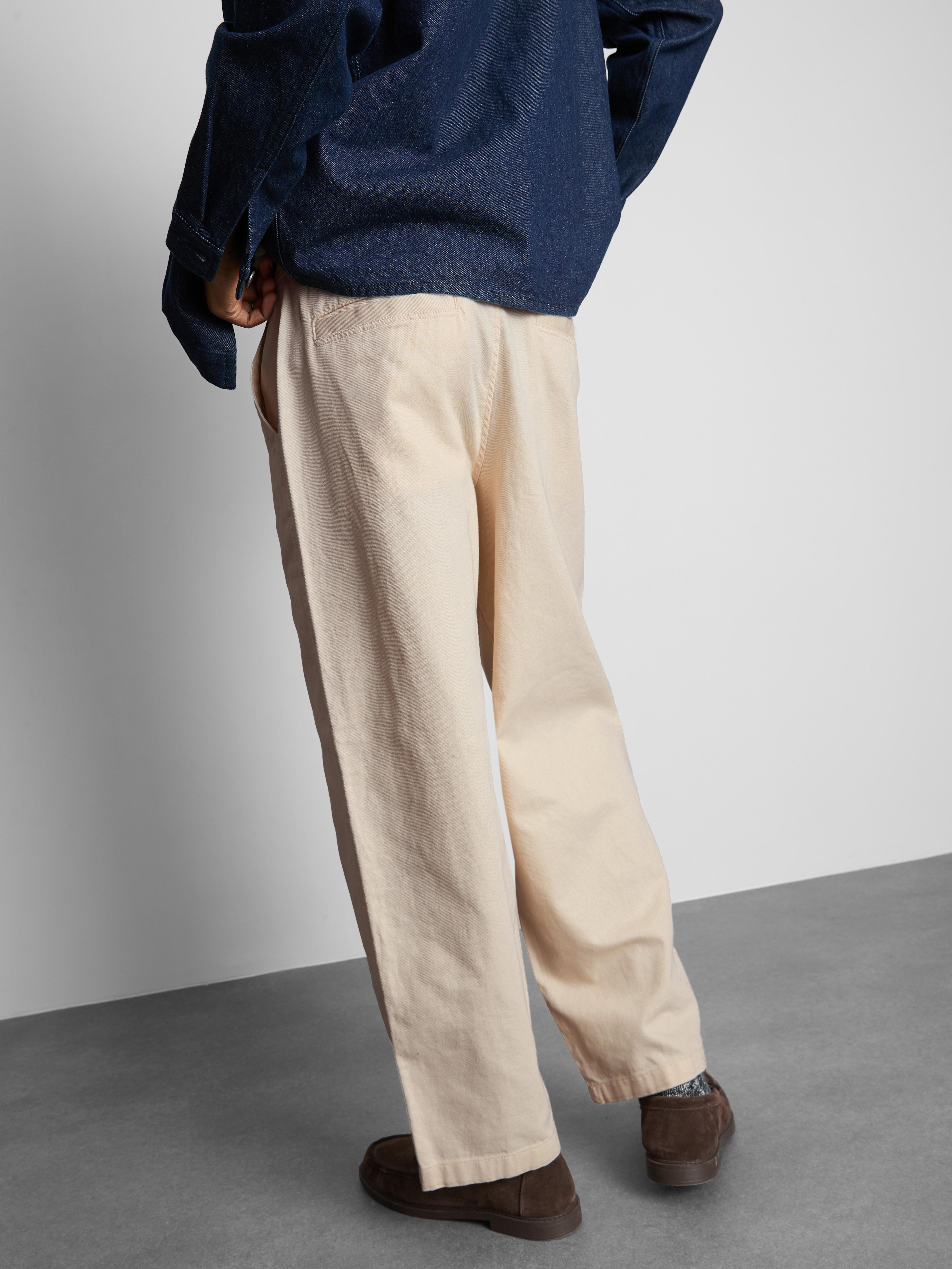 Mid-Rise Baggy Chinos - Ivory
