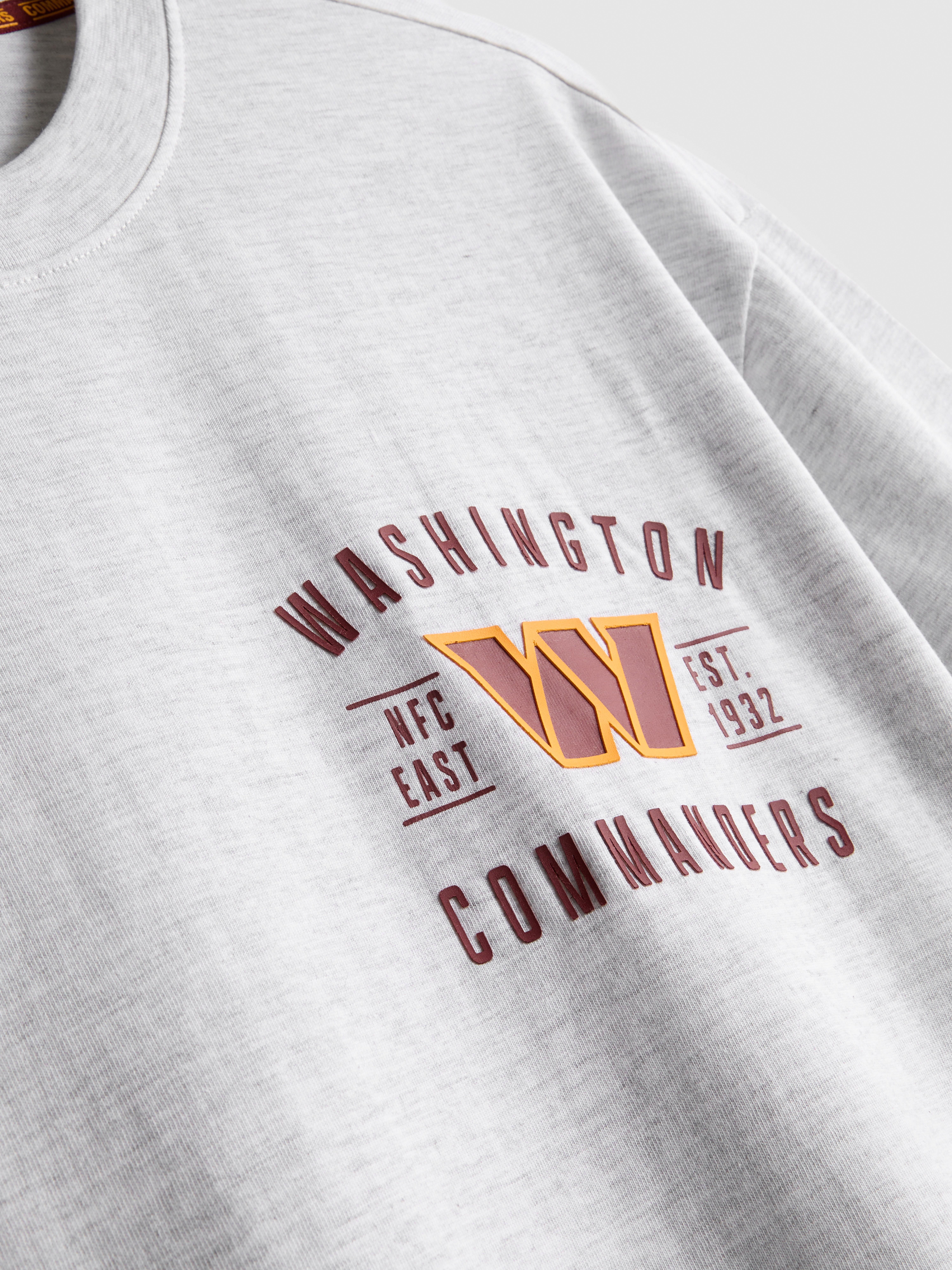 NFL Washington Commanders Pure Cotton Graphic T-Shirt - Gray Heather