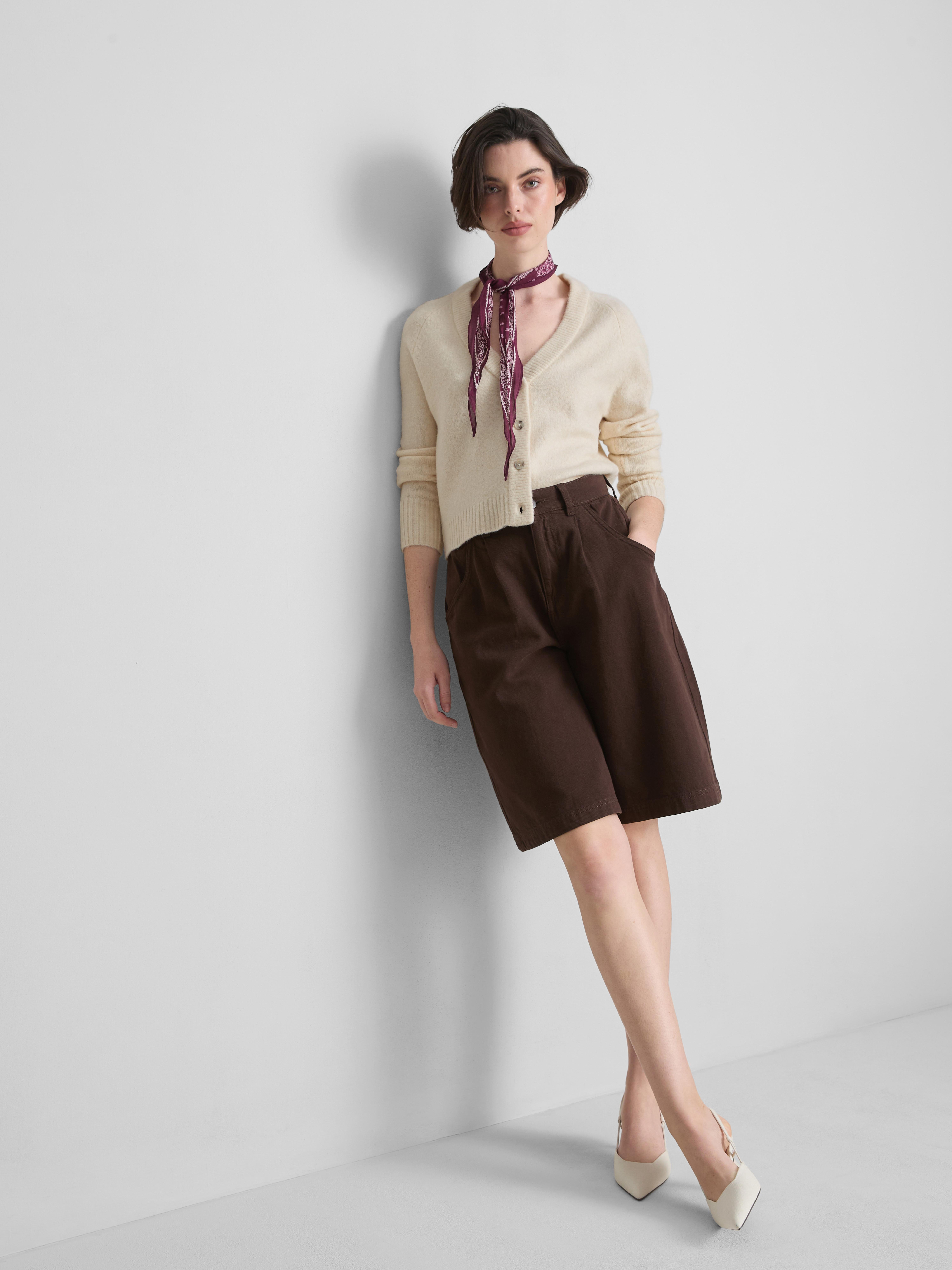 V-Neck Cardigan - Ivory