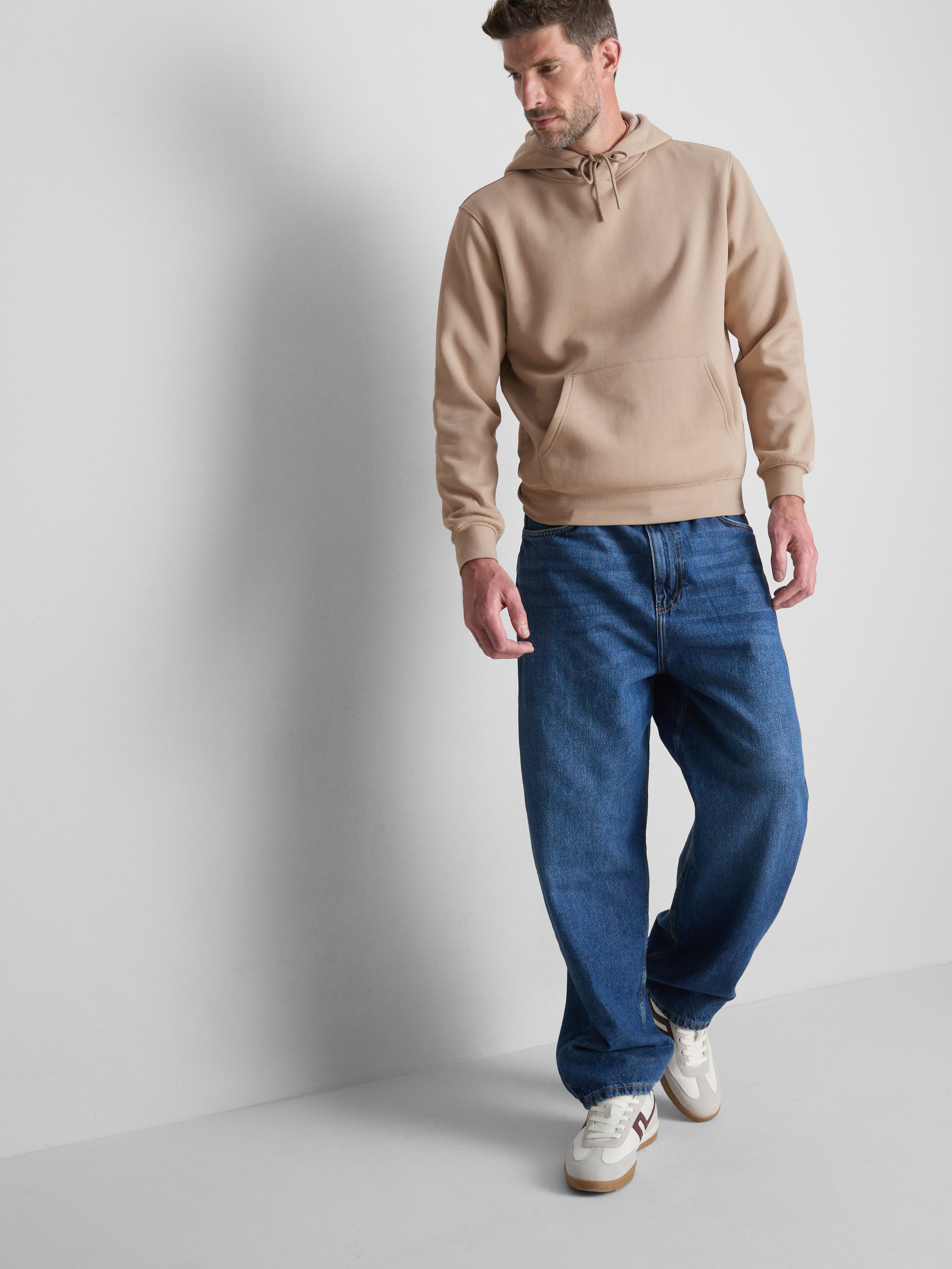 Oversized Drawstring Hoodie - Stone