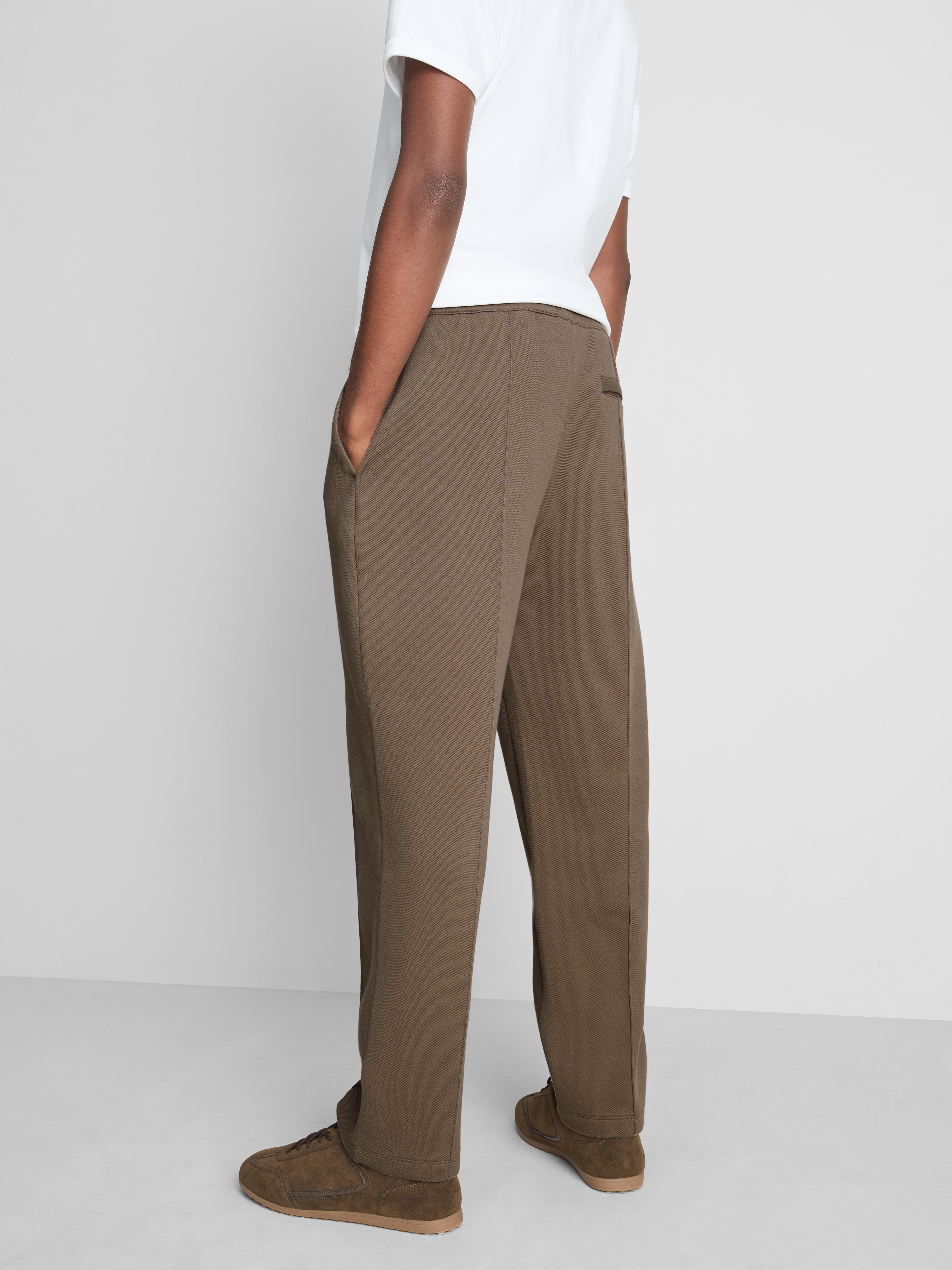 The Edit Pique Drawstring Joggers - Stone