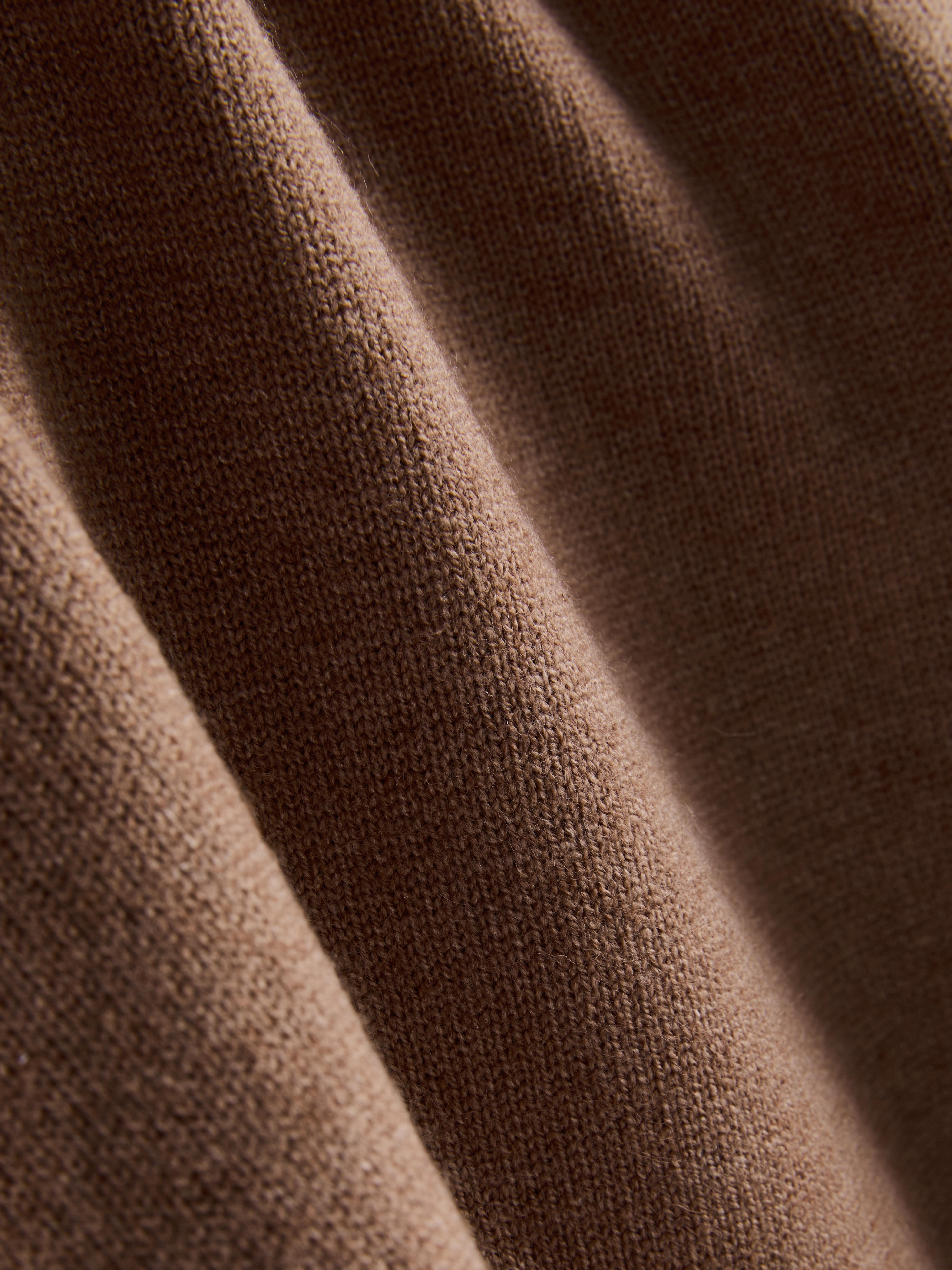2-in-1 Button-Down & Sweater - Camel