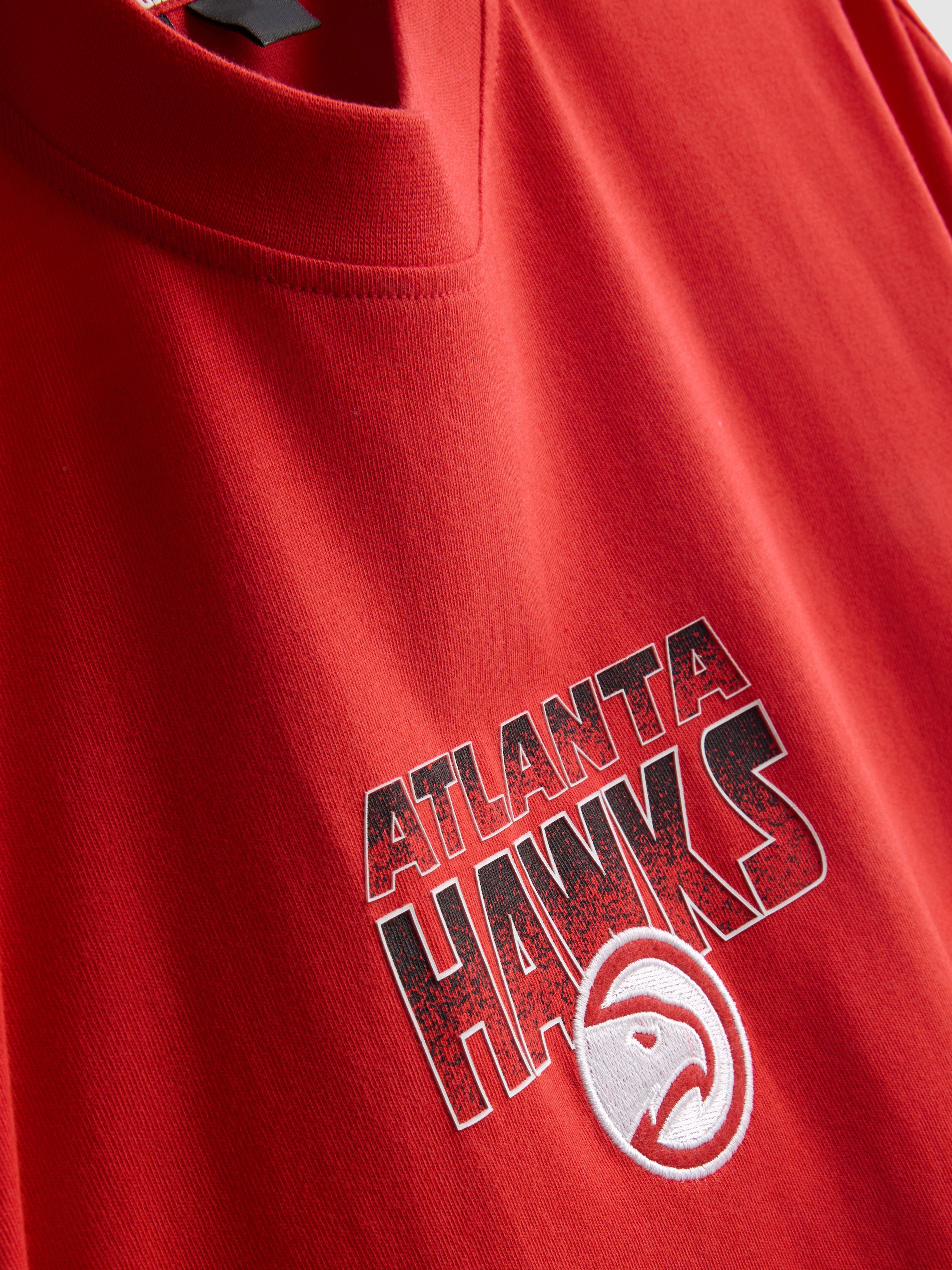 NBA Atlanta Hawks Pure Cotton Graphic T-Shirt - Red